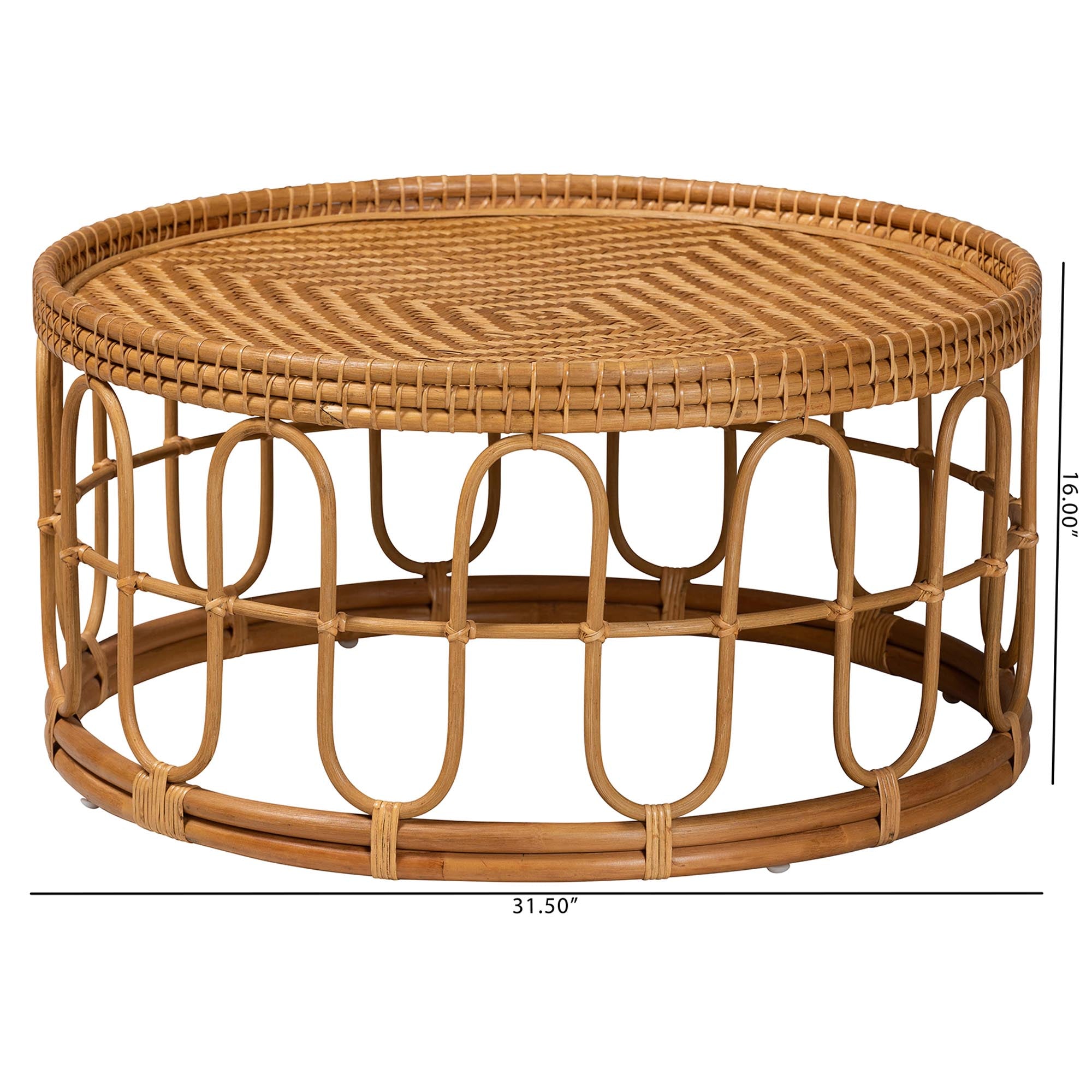 Norton Rattan Coffee Table