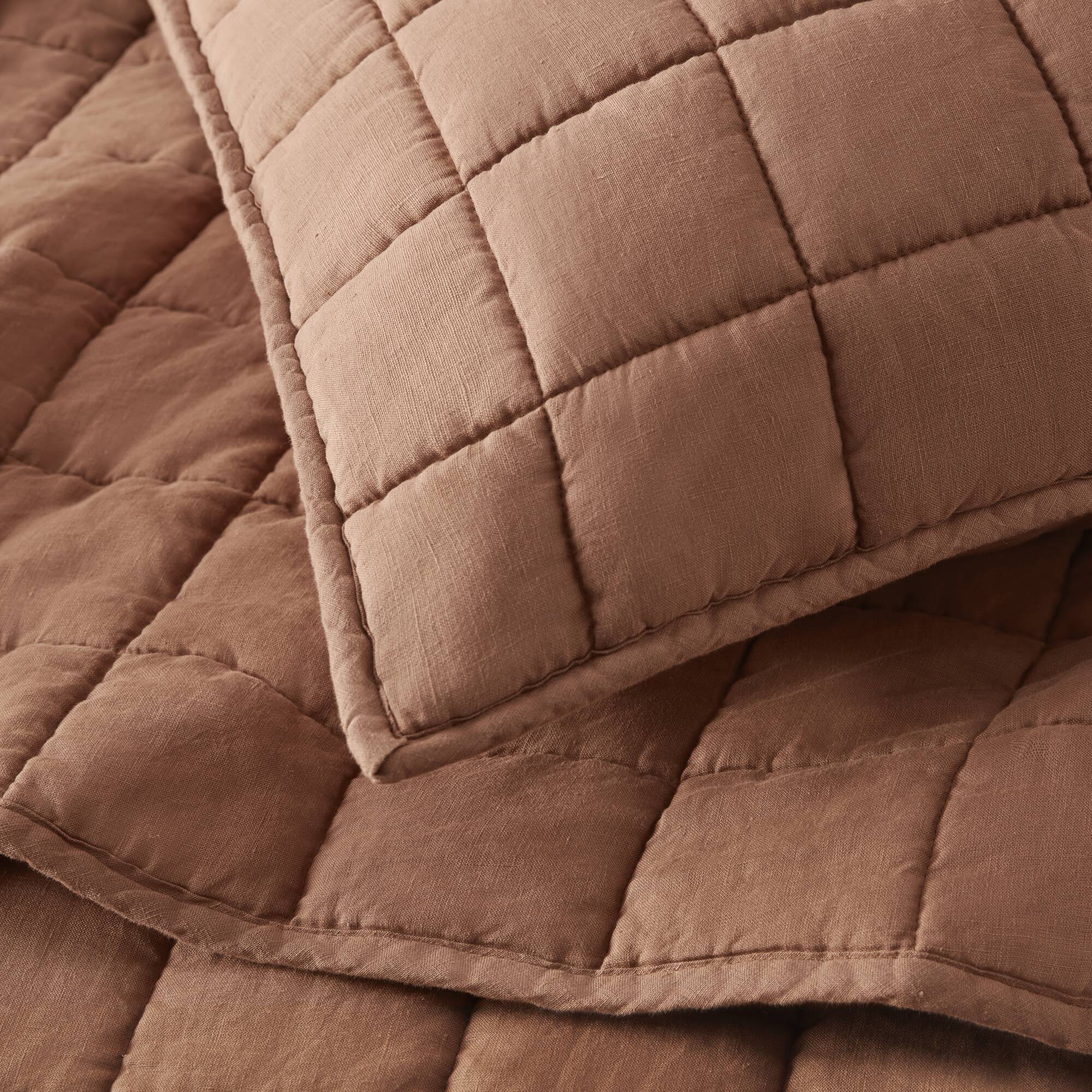 3 Piece Garment Washed French Linen Quilt Set