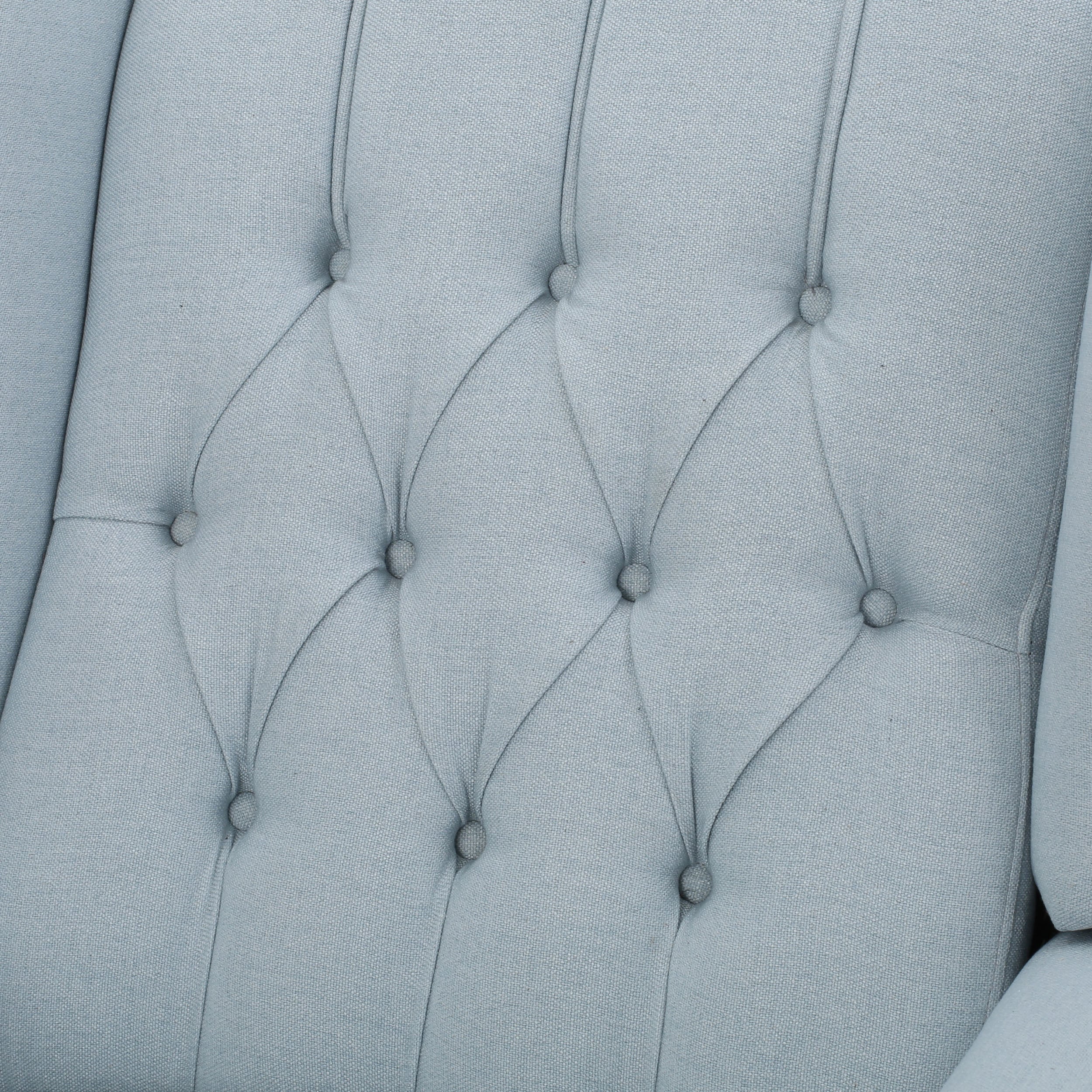 Contemporary Tufted Fabric Arm Chair Recliner with Wingback Design