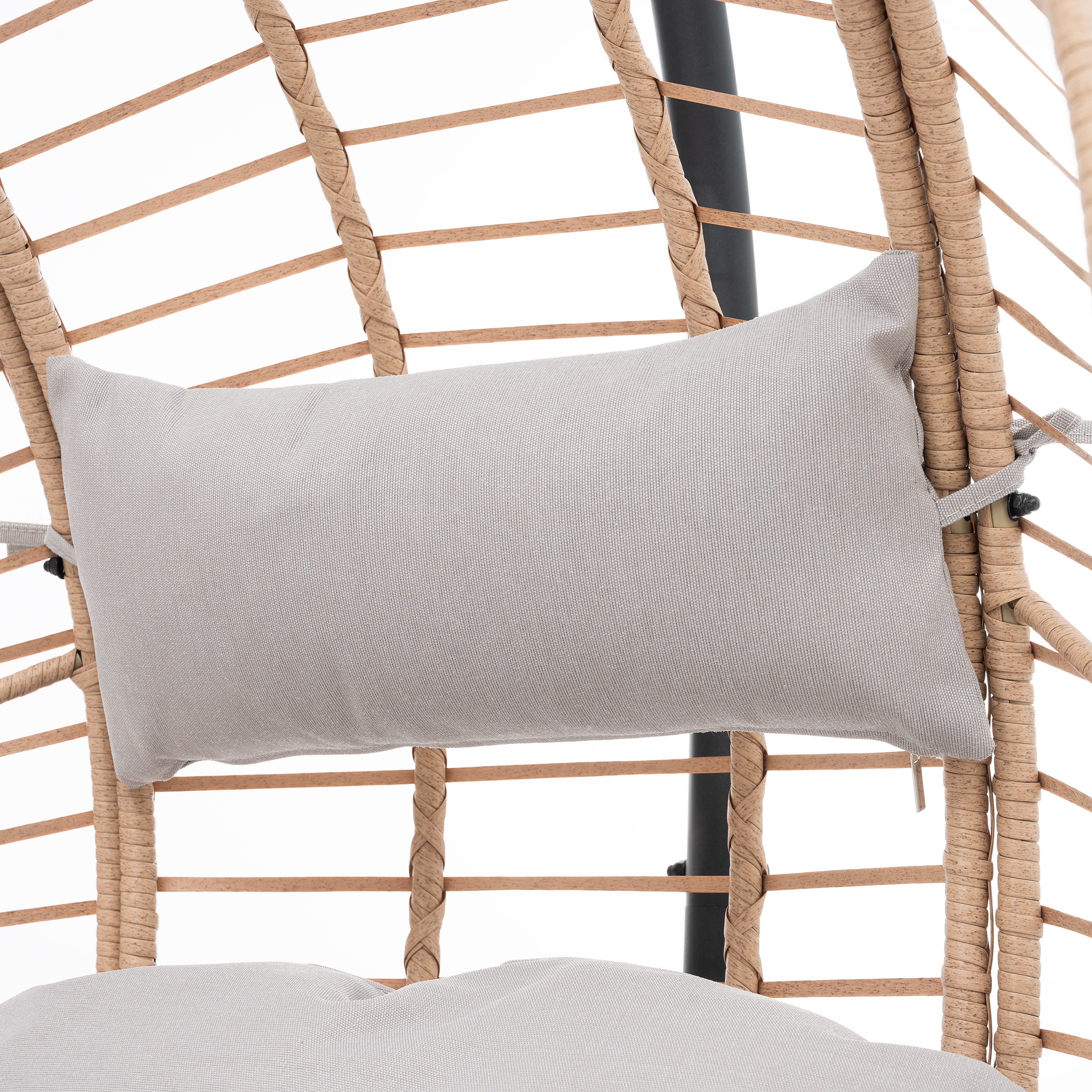 Outdoor Swingasan™ Hanging Chair with Beige Cushion