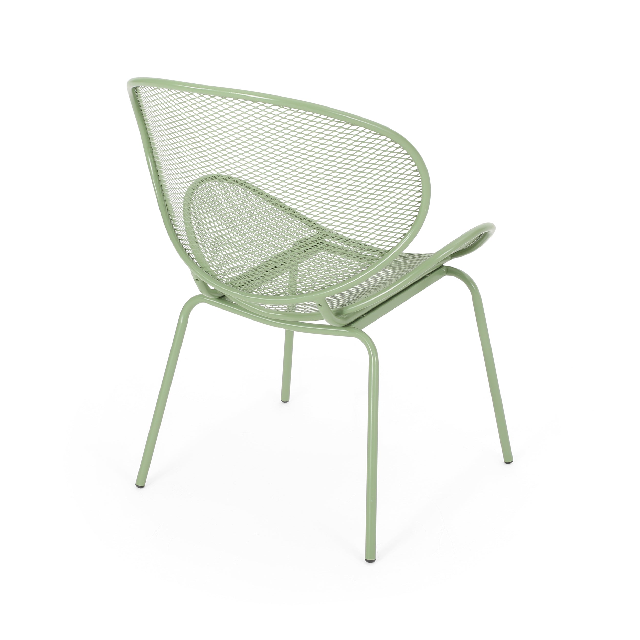 Modern Elba Chair Set With Mesh Seating And Retro Shell Design
