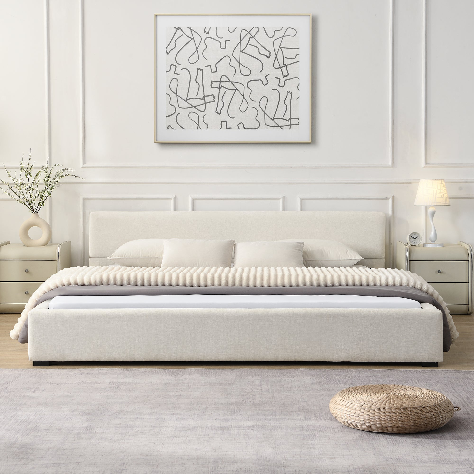Elegant Wide-Edge Bed