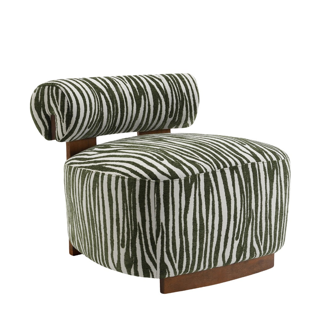 Avril Modern Zebra Stripe Accent Chair