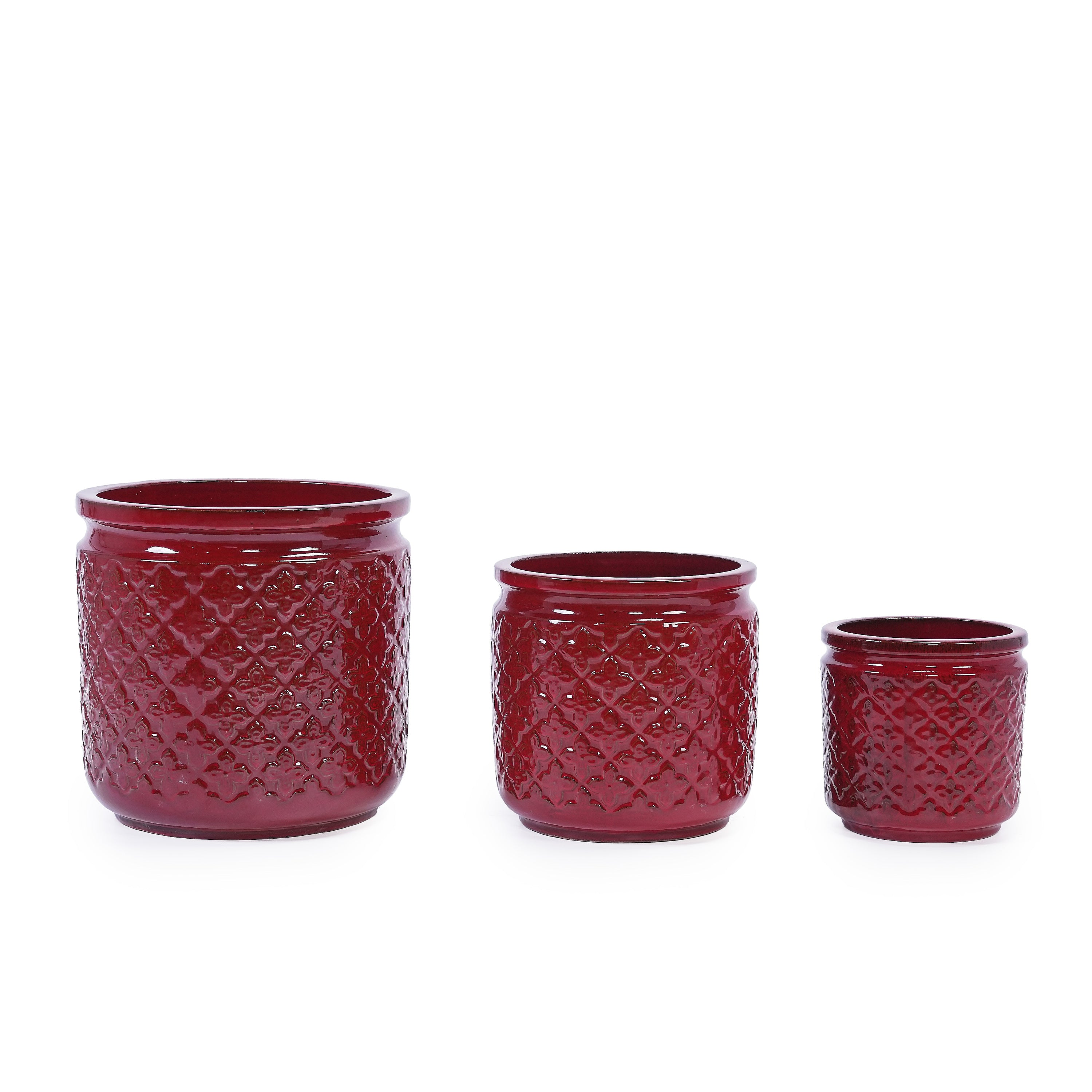 3 inch ceramic flower pots Rian Handmade Ceramic Flower Pot, Set of 3 – Pier 1