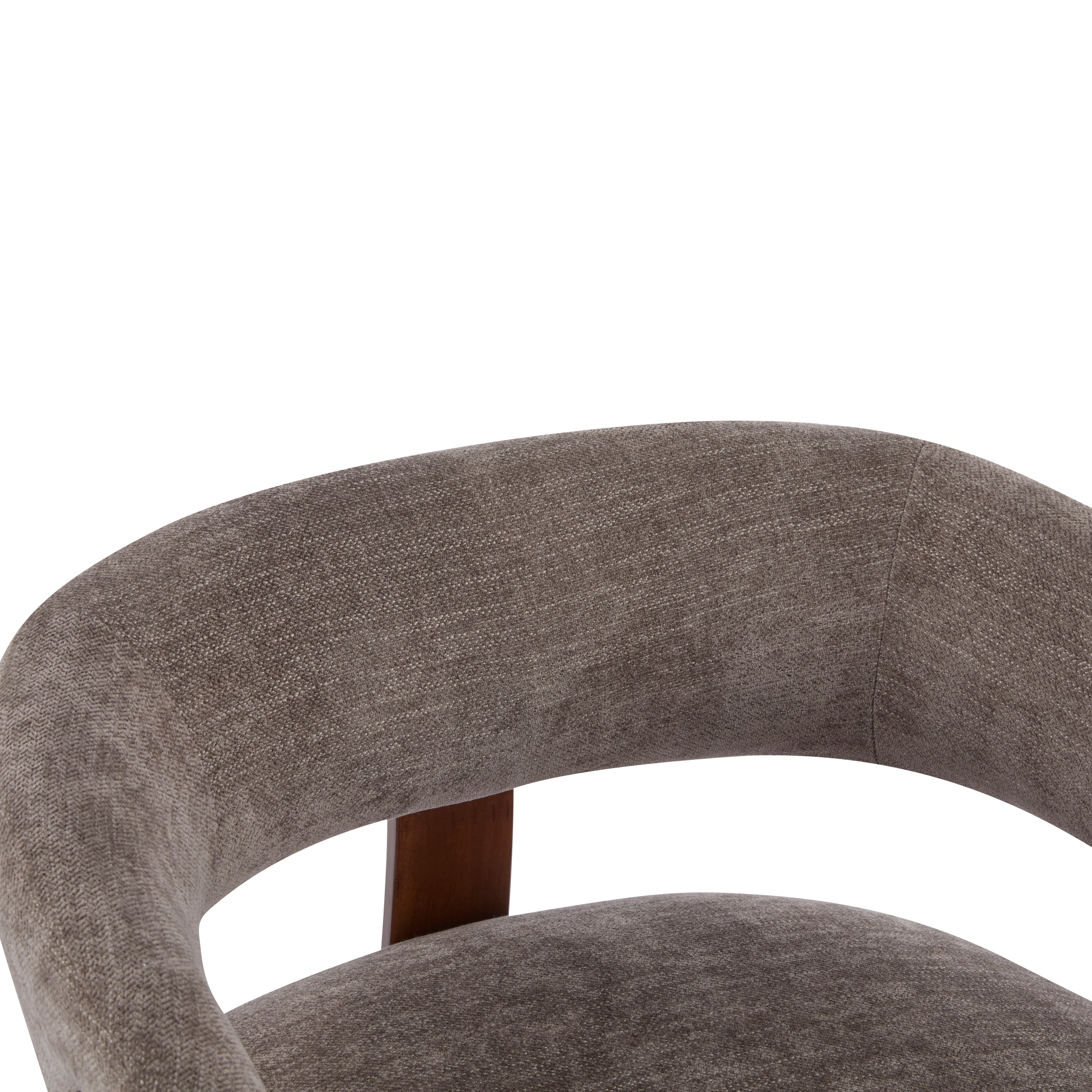 Modern Open-Back Accent Chair with Wooden Frame