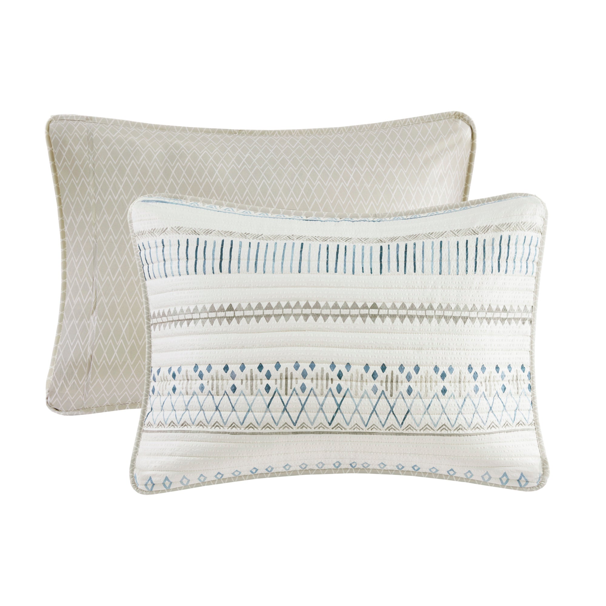 Fraser 3-Piece Printed Microfiber Seersucker Quilt Set