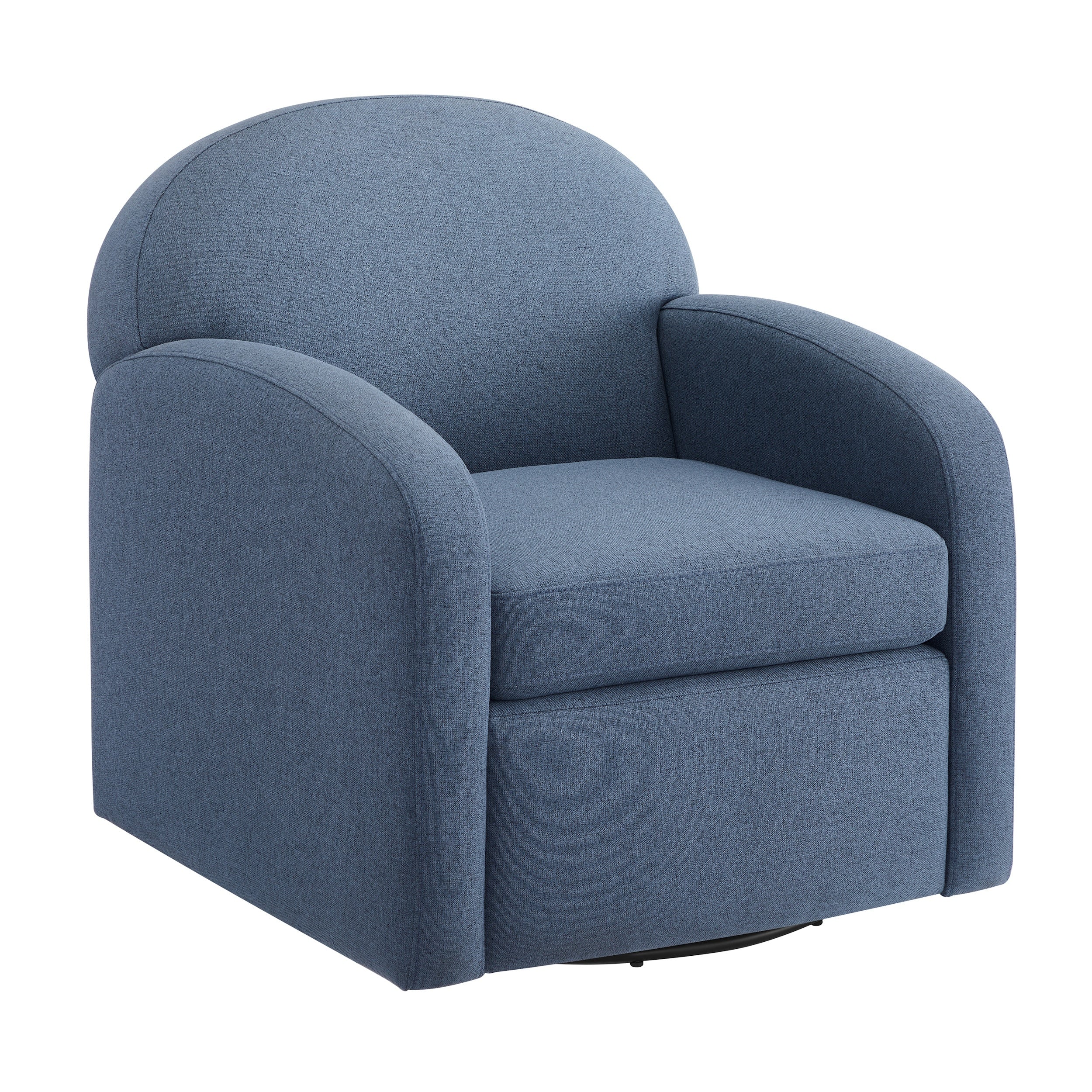 Edie Modern Round Back Swivel Accent Chair