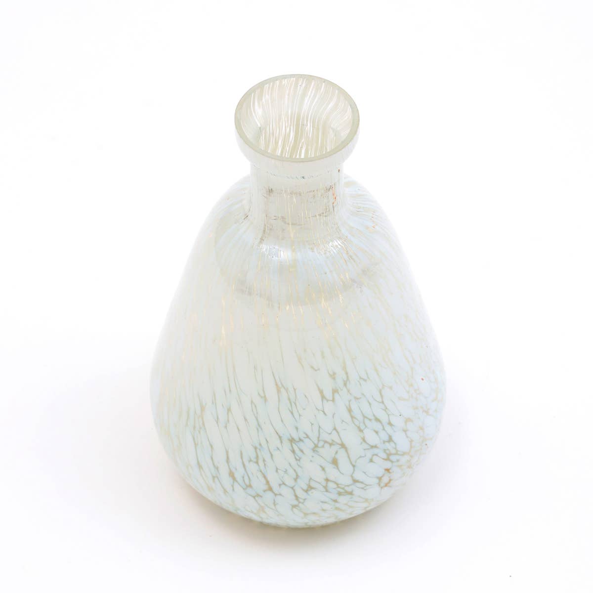Decorative Splutter Glass Bottle Vase, Small