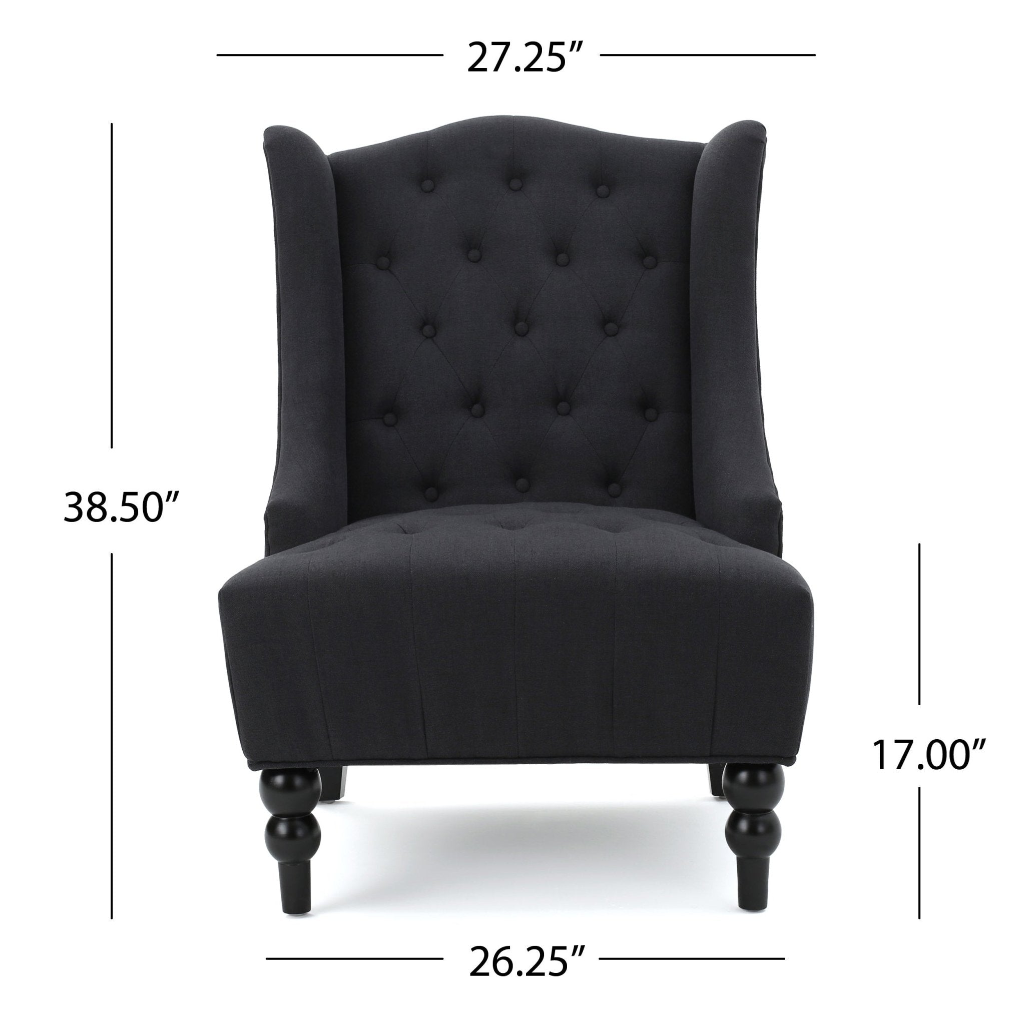 Dawned Upholstered Accent Chair with Button Tufting and Wing Back - Accent Chairs