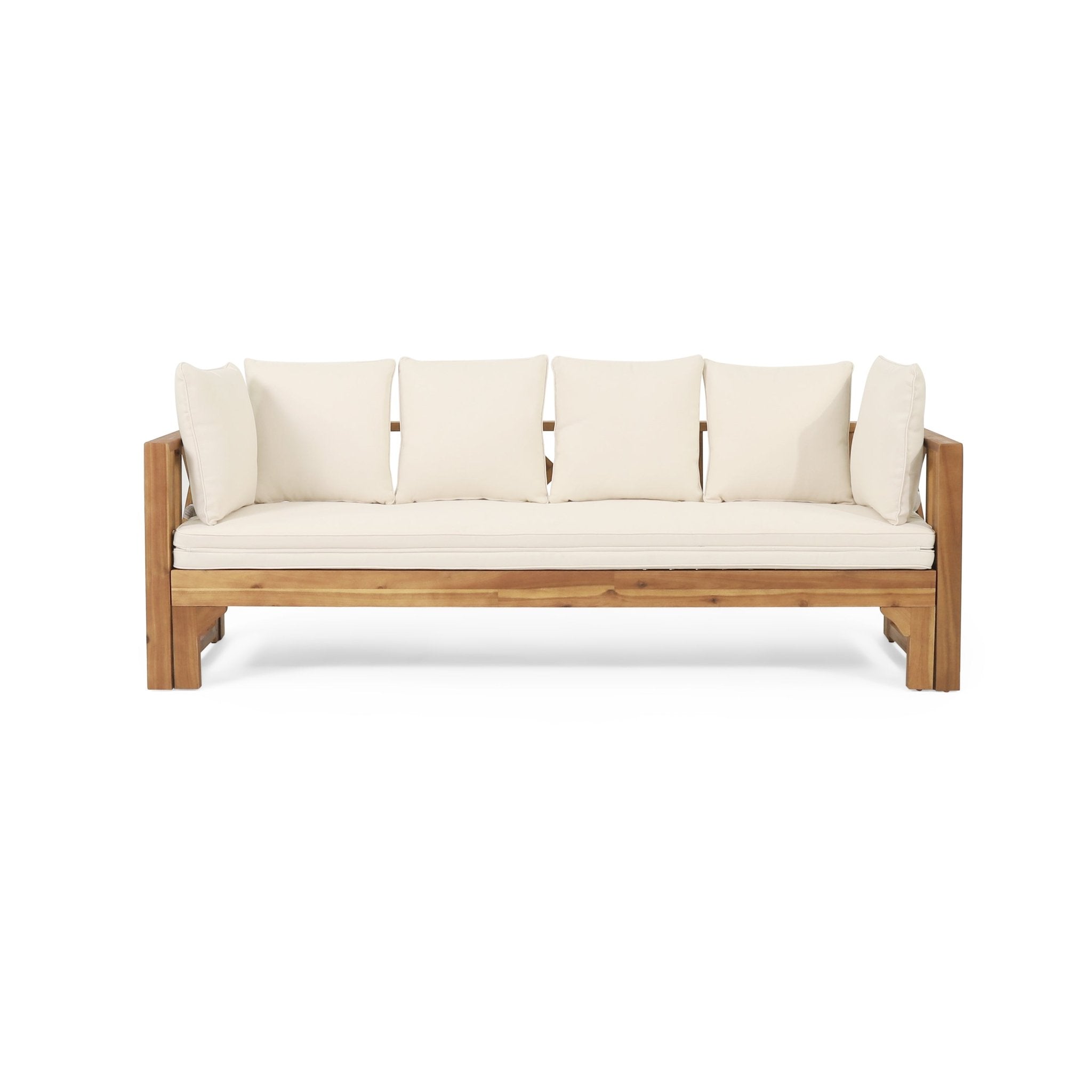 Day Bed with Expandable Seating and Square Arm - Seating