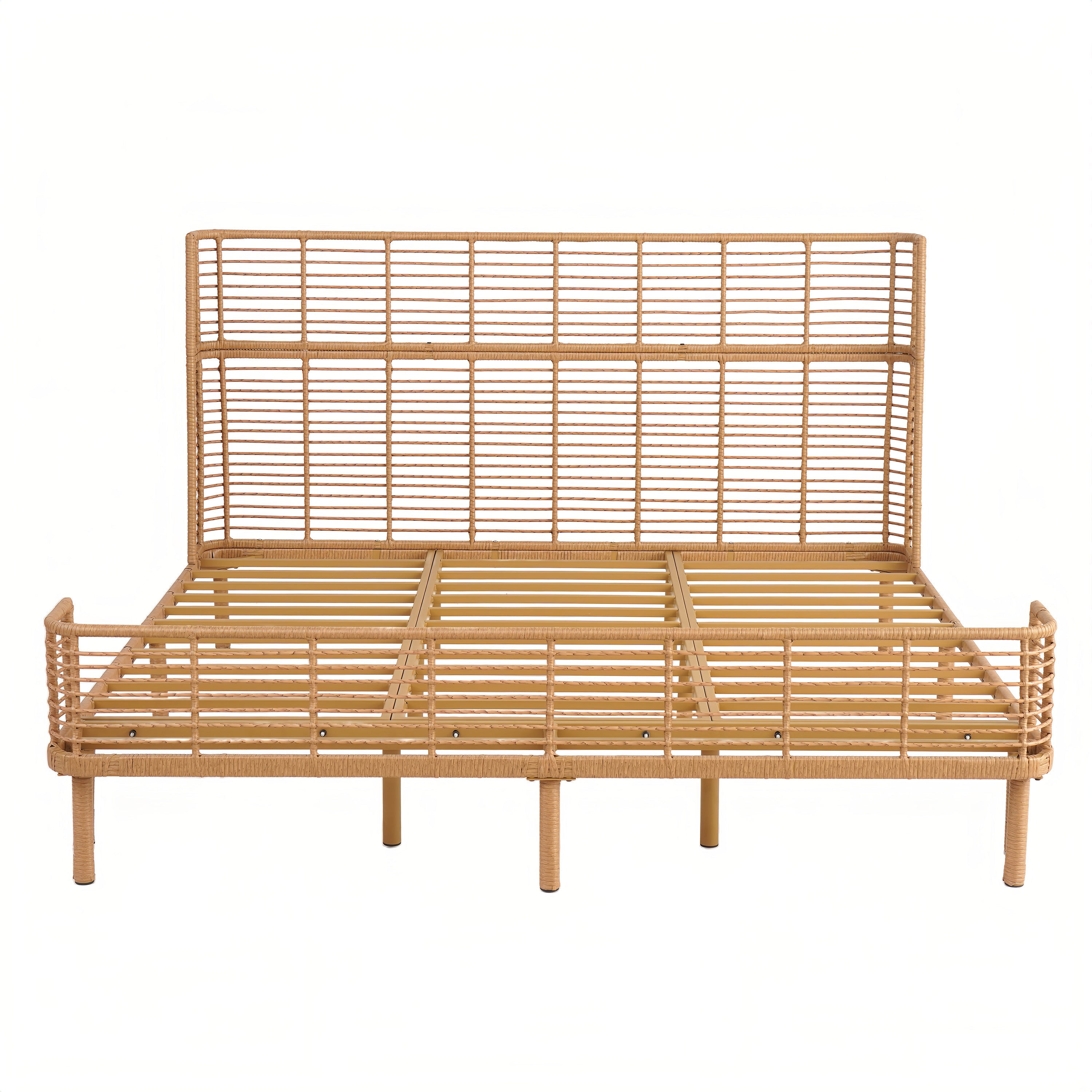 Wingback Rattan Bed