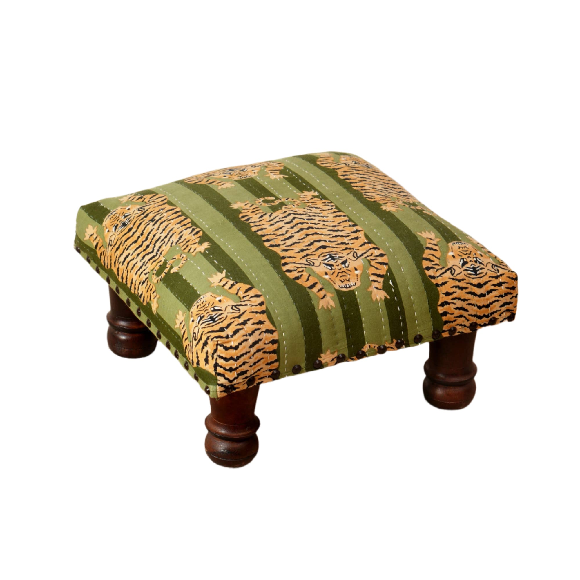 Embroidered Multicolor Foot Stool/Ottoman