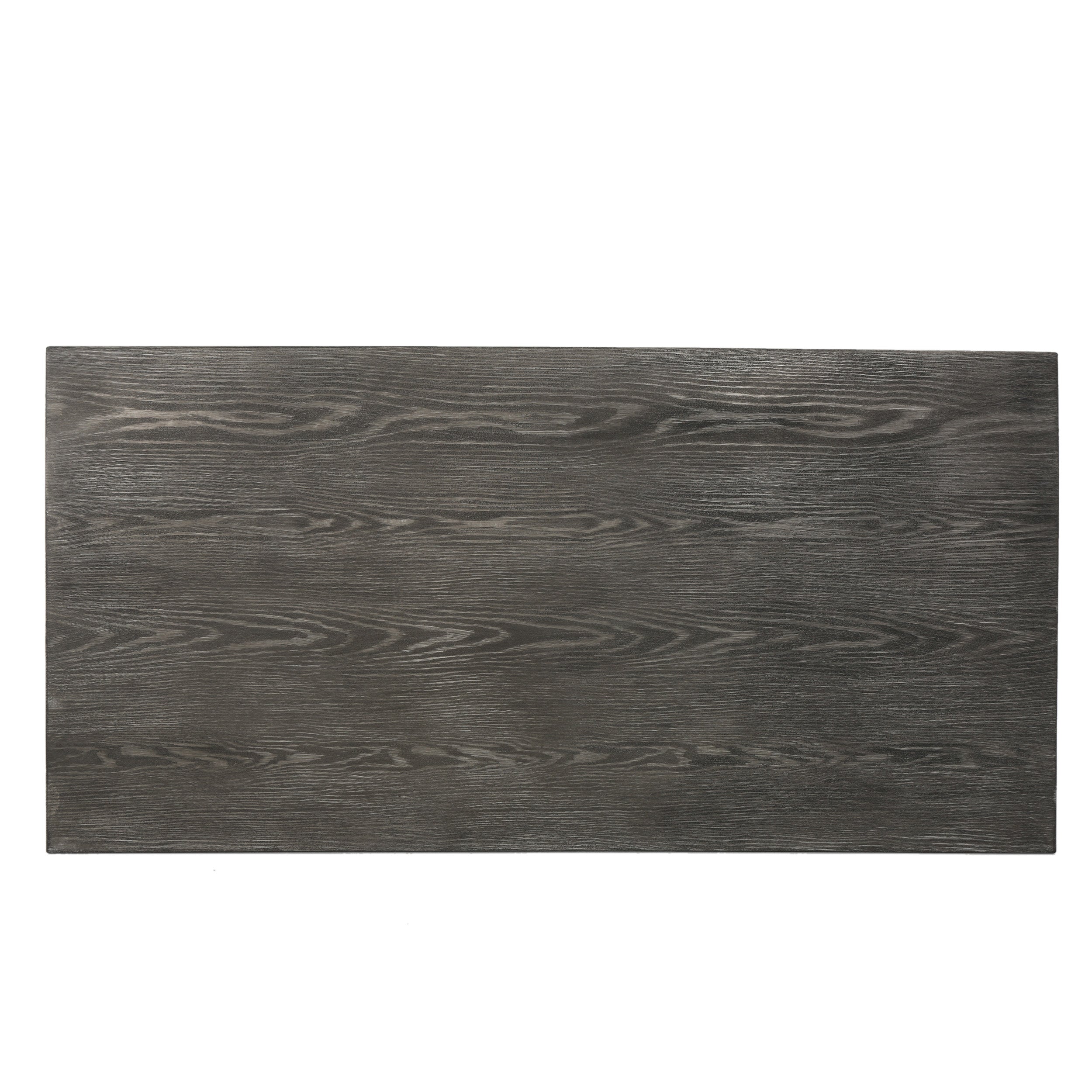 Rolando Outdoor Aluminum Dining Table with Steel Frame, Grey / Black