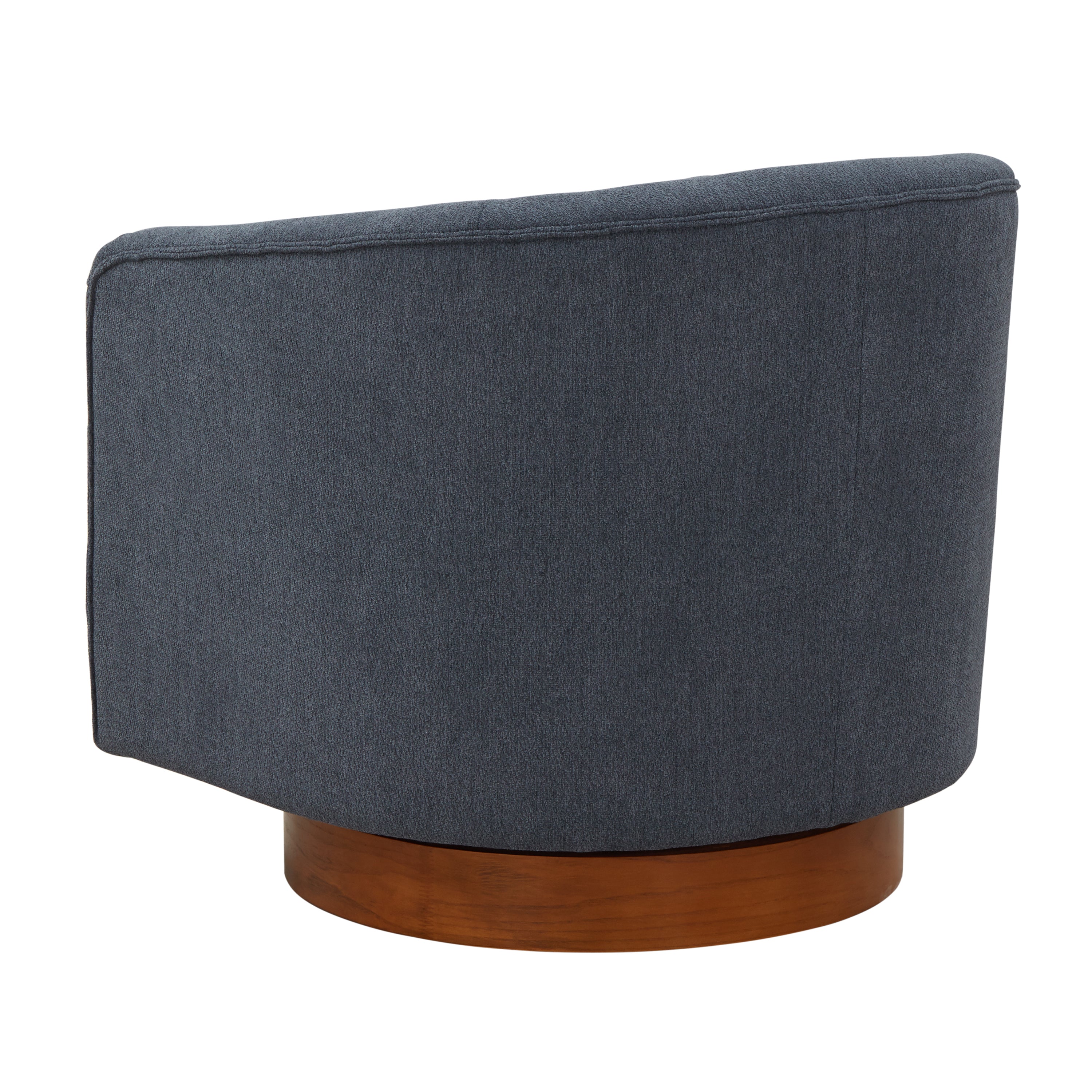 Miramar Swivel Club Accent Chair with Wood Base