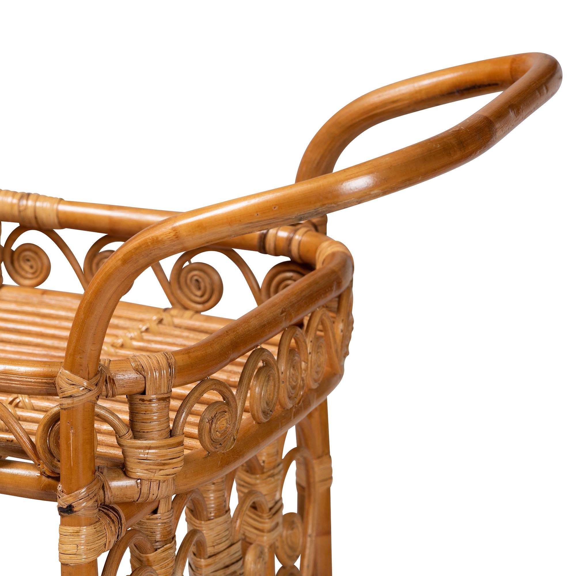 Cameron Rattan Bar Cart