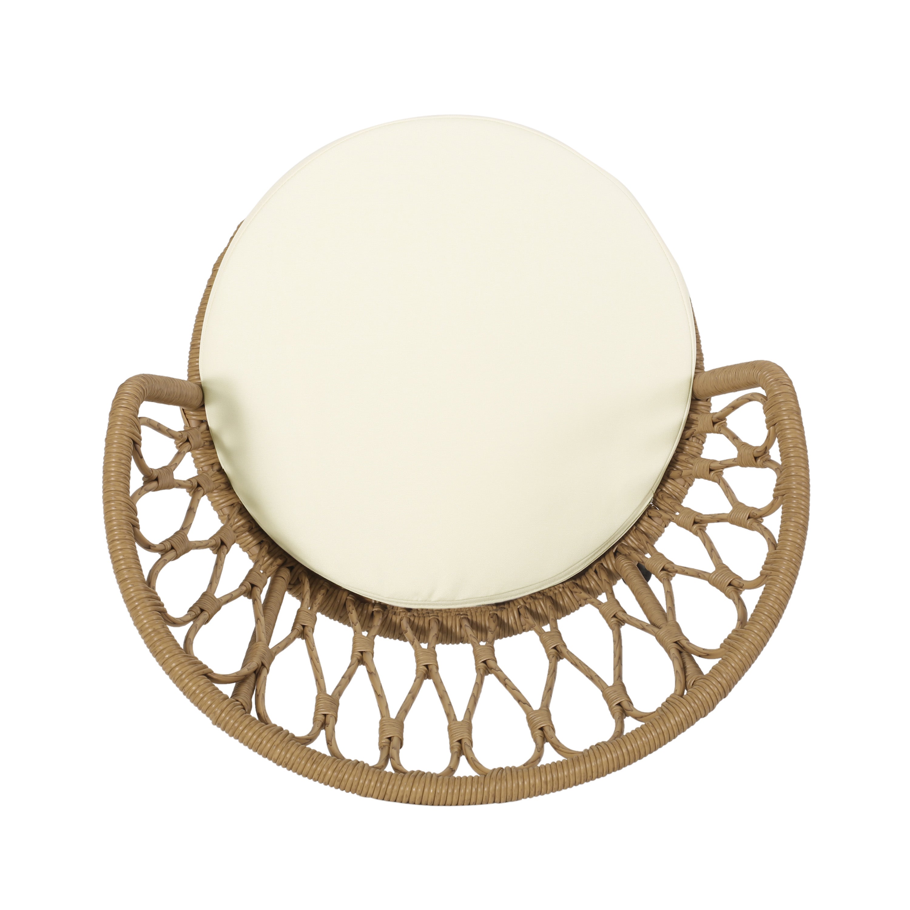 Outdoor Chair with Hairpin Legs and Curved Frame, Set of 2