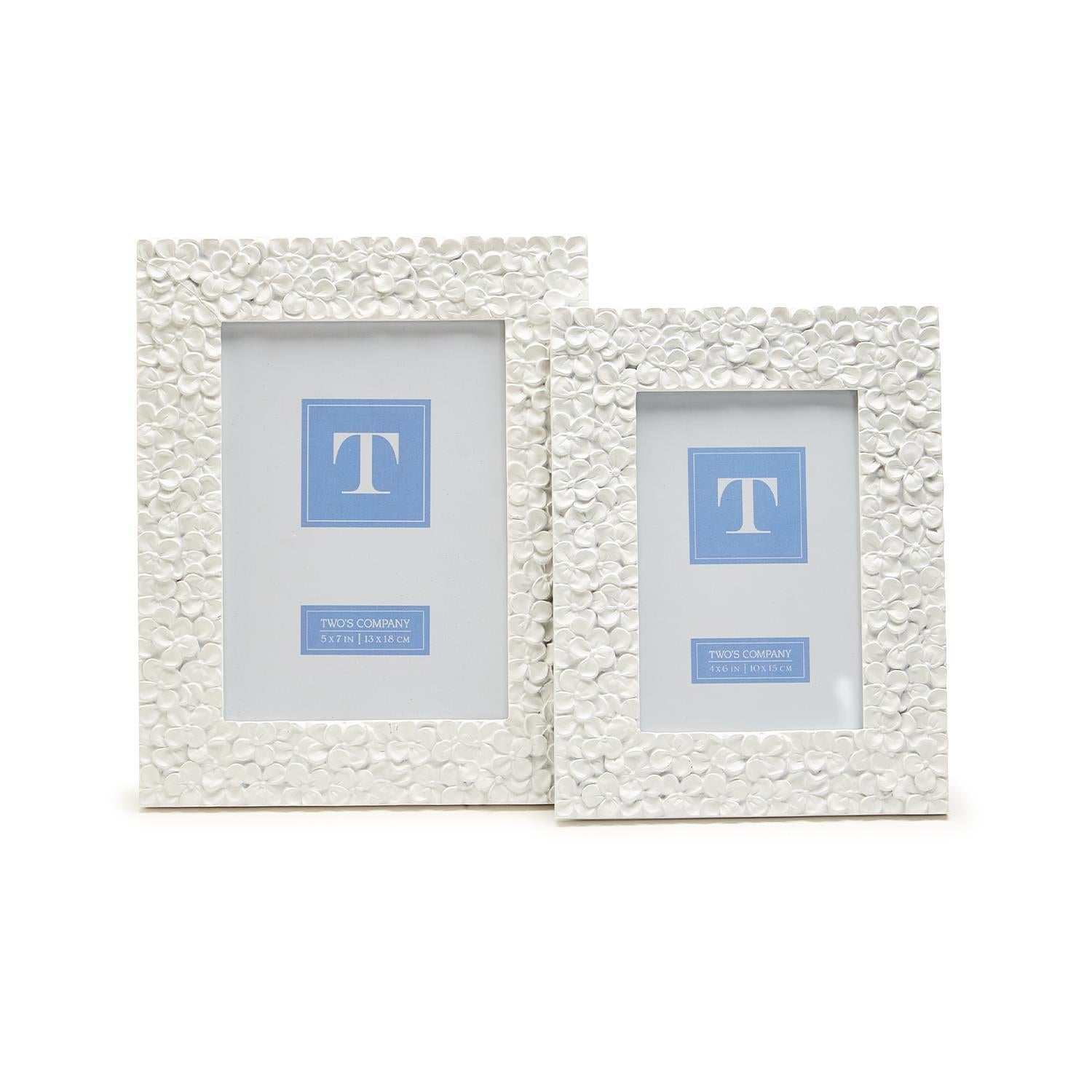 Hydrangea Flower Photo Frame, Set of 2