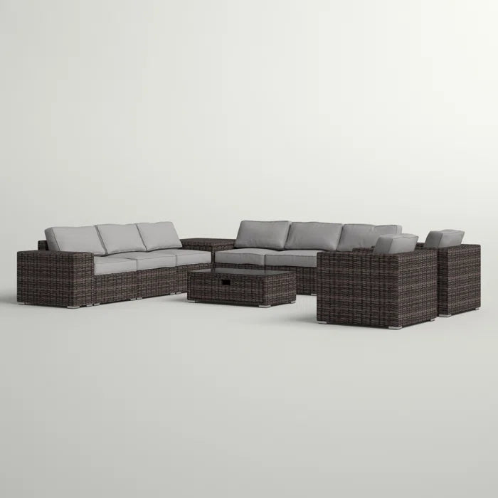 Fully Assembled 8-Person Outdoor Seating Set