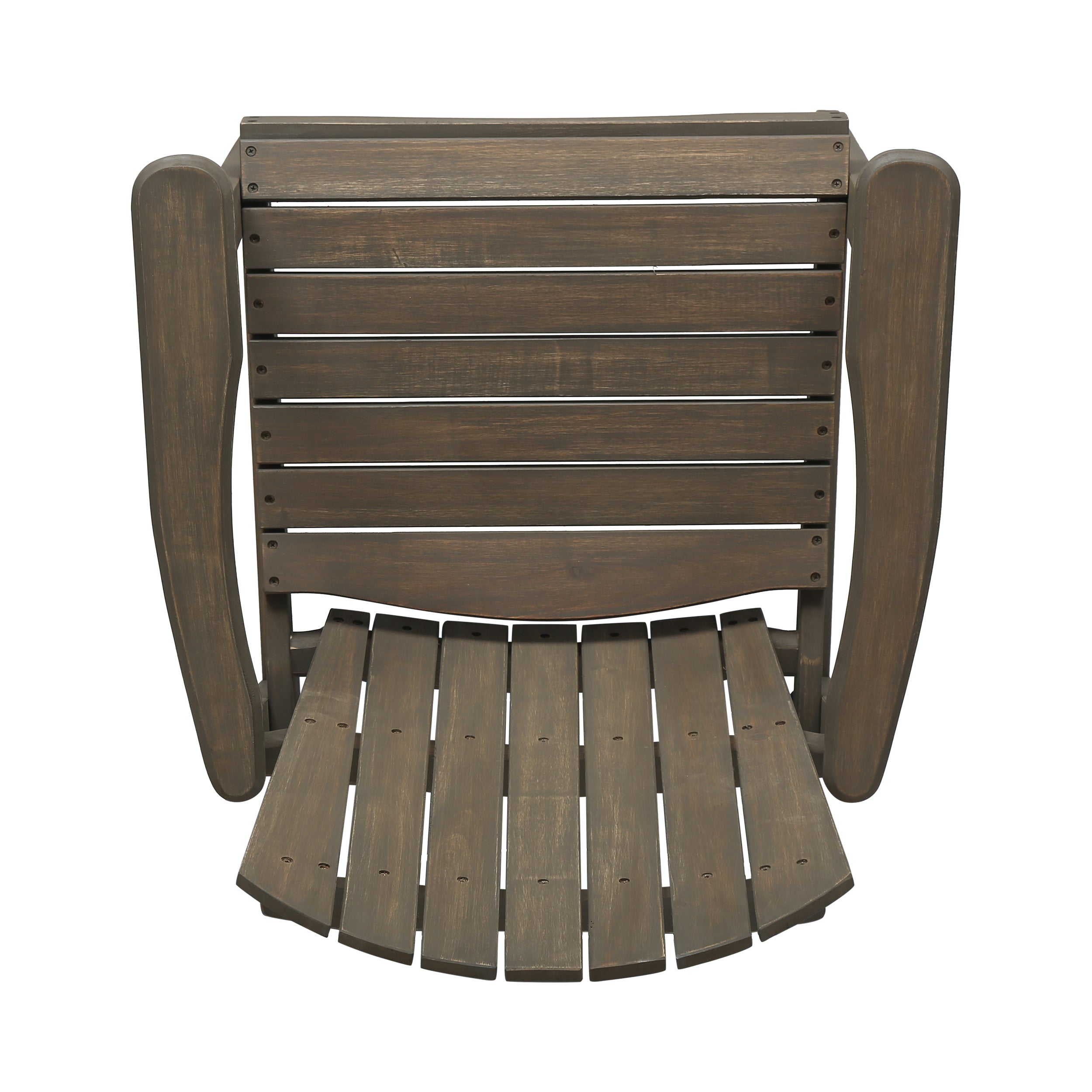 Outdoor Weather Resistant Acacia Wood Adirondack Dining Chairs, Set of 2