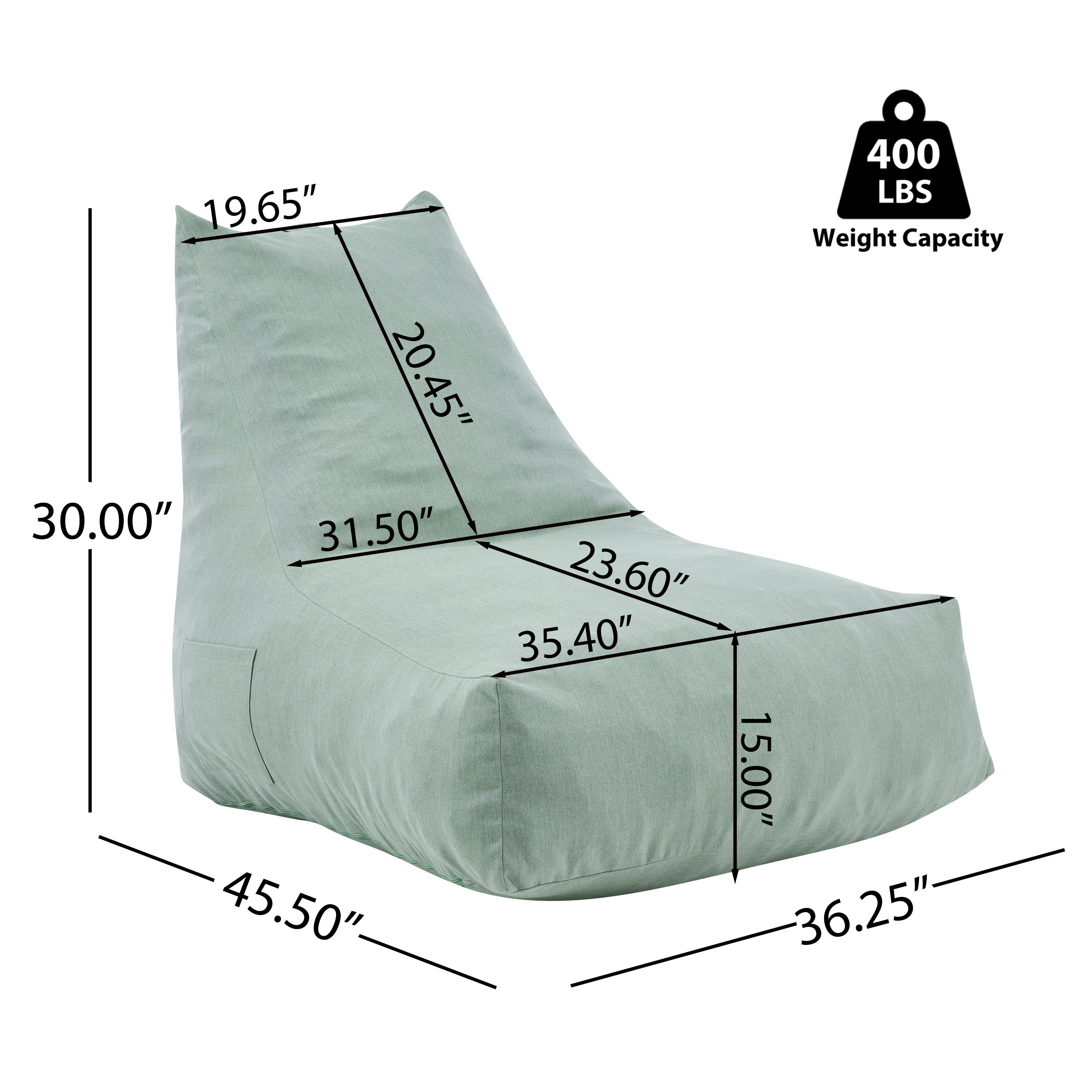 Lila Outdoor Patio Bean Bag Chair