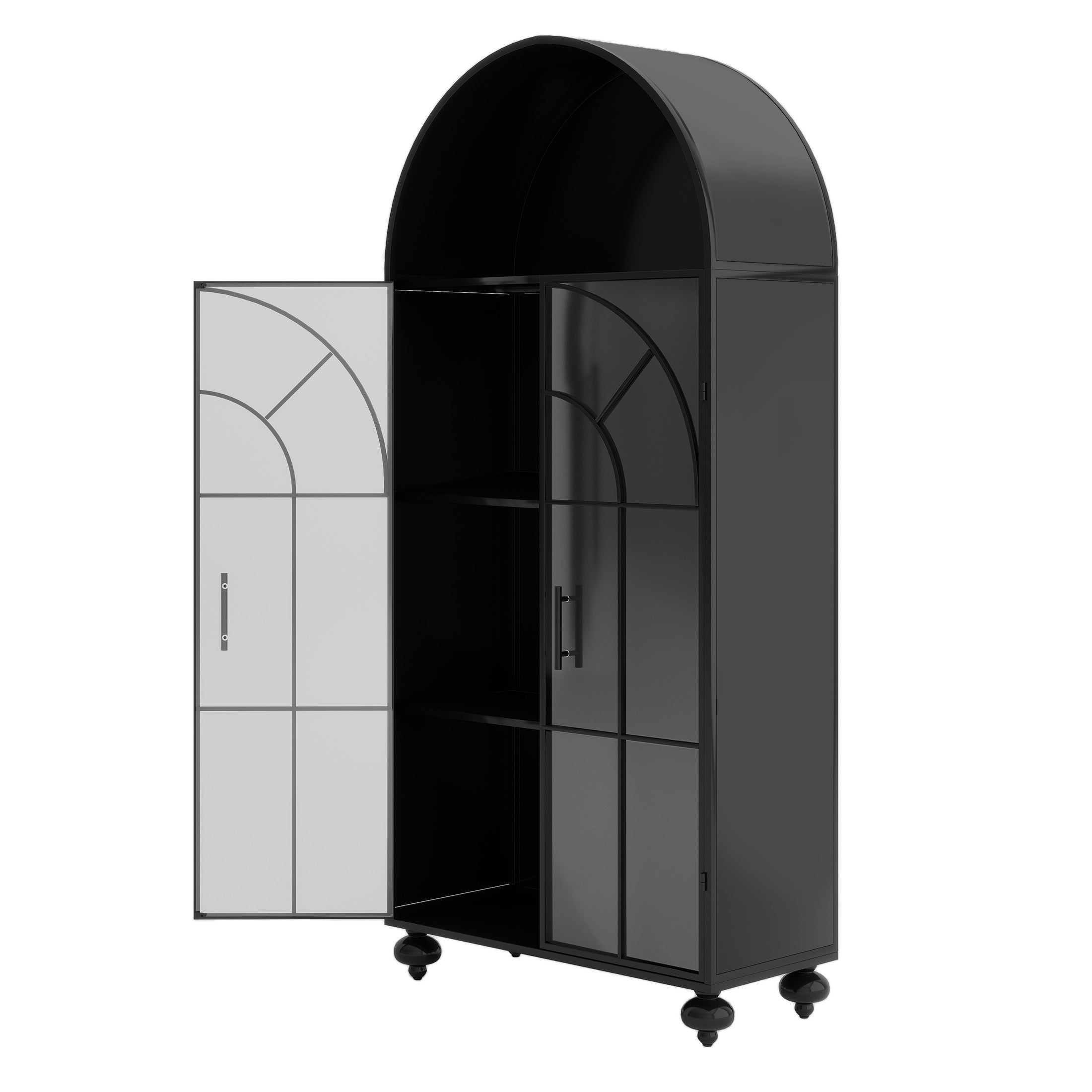 Modern Arched Storage Cabinet