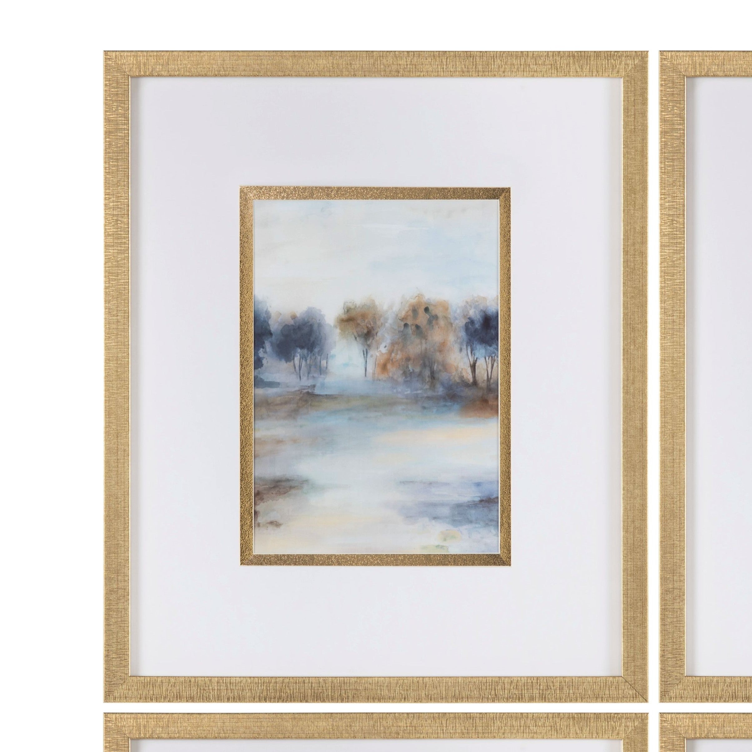 Becket 4 Piece Double Framed Landscape Wall Art