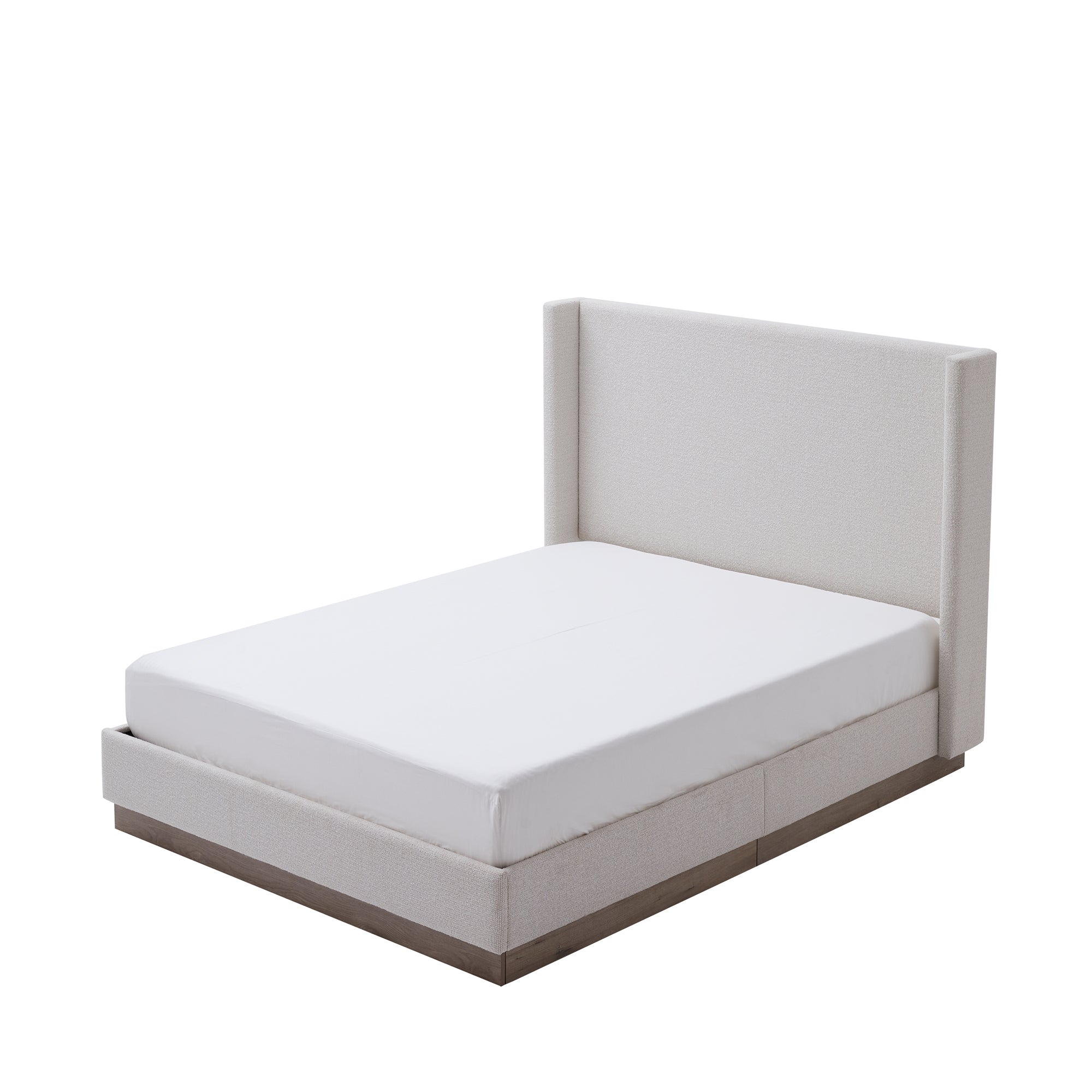 Hosford Upholstered Wingback Bed