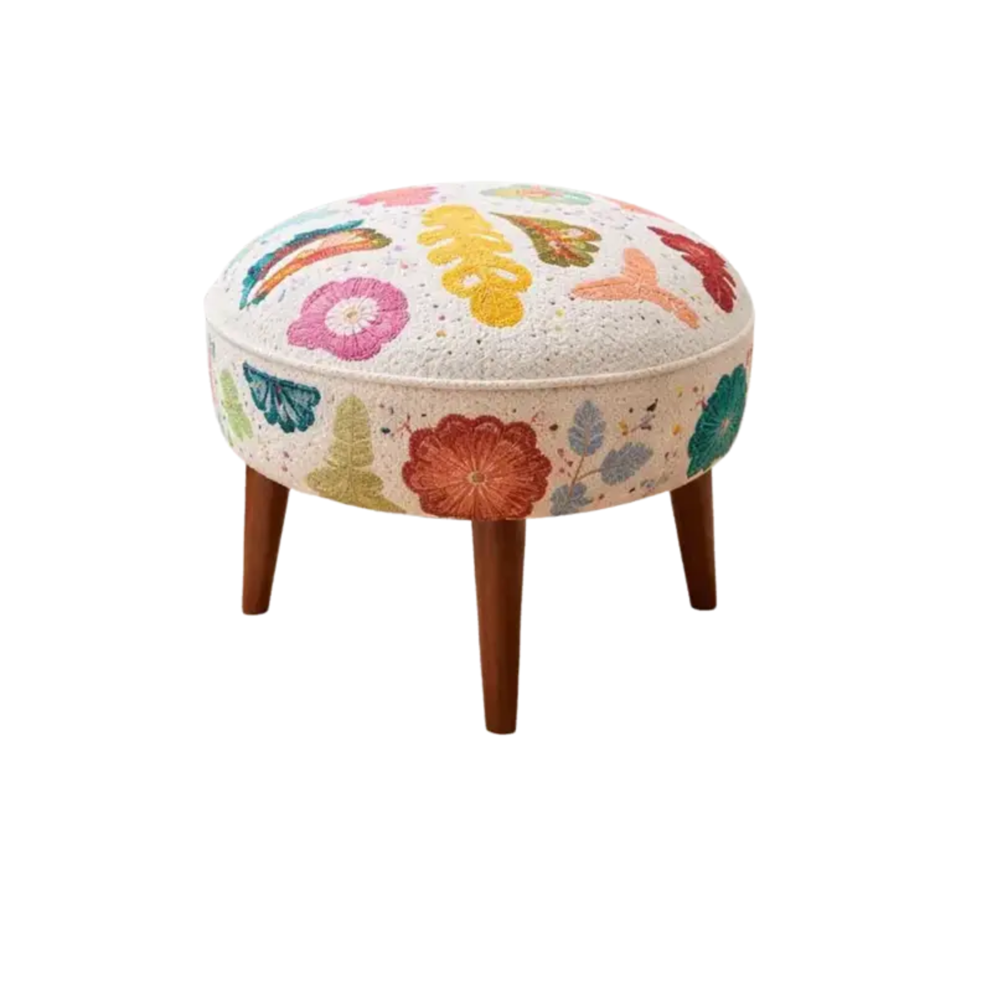 Suzani Patterned  Accent Stool