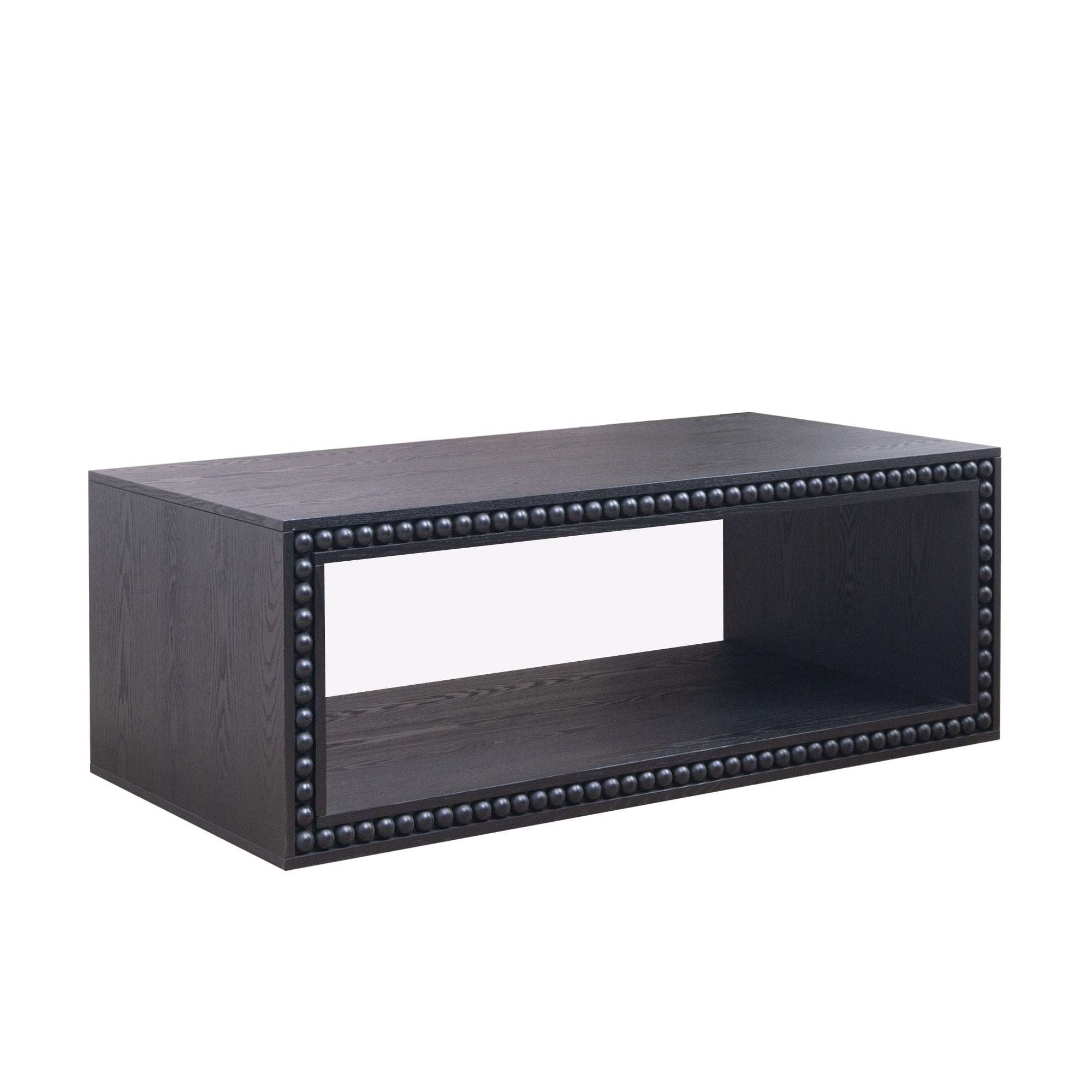 Beaded Edge Open Storage Coffee Table