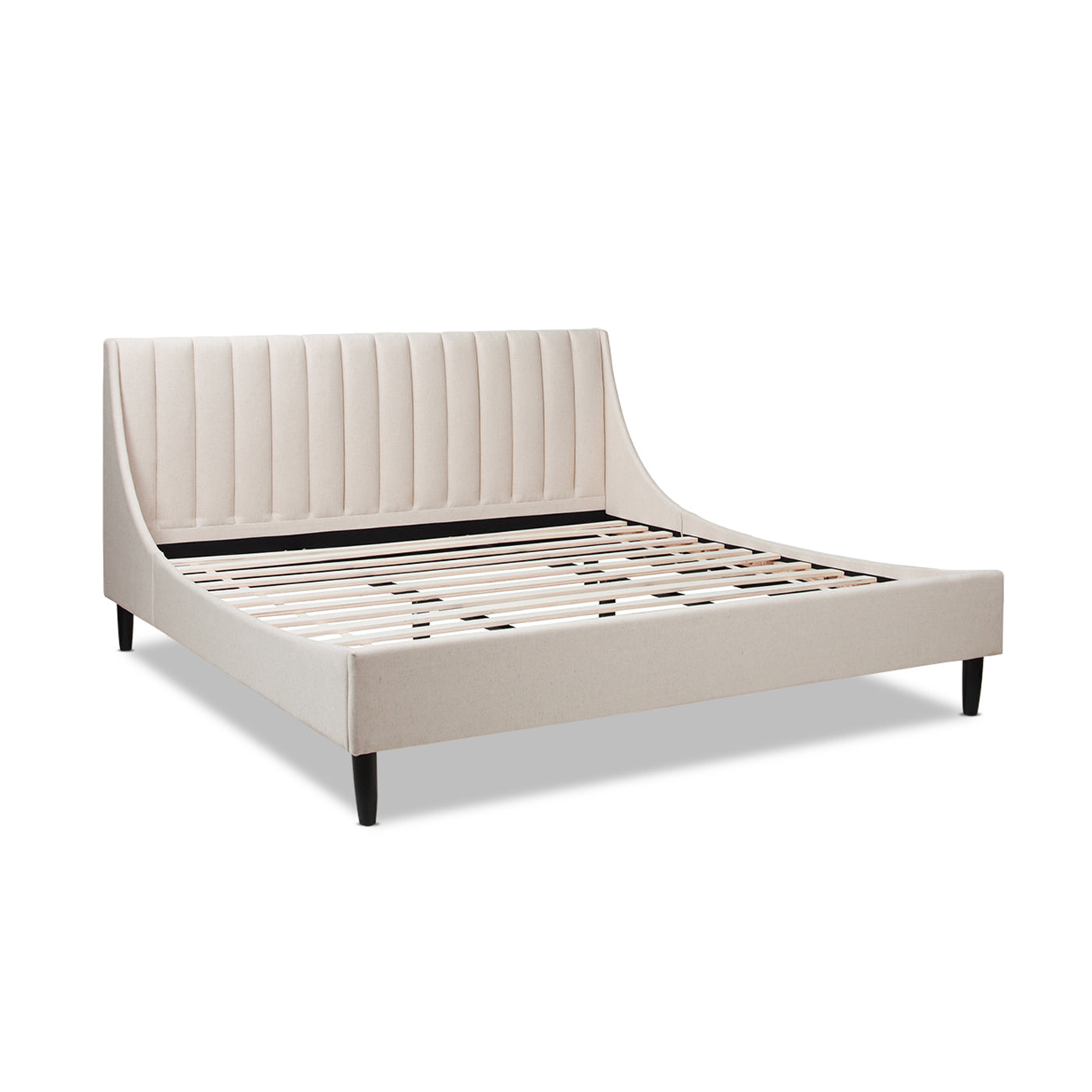Asphodel Upholstered Platform Bed with Channel Tufted Headboard
