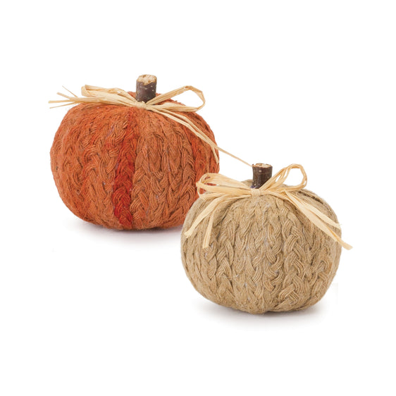Braided-Fabric-Pumpkin-(set-of-2)-Orange-Fall-Decor