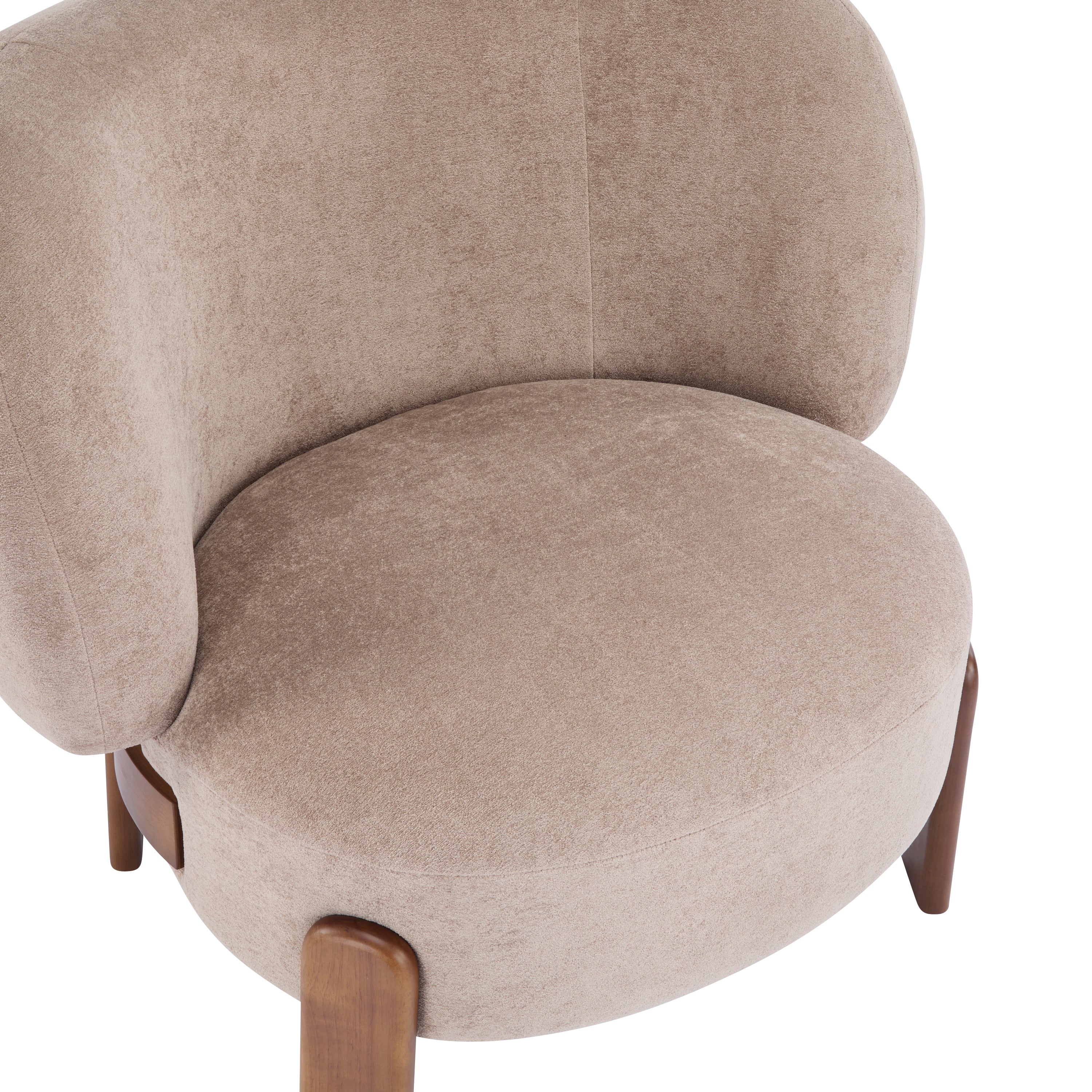 Modern Cozy Wingback Accent Arm Chair with Wooden Feet