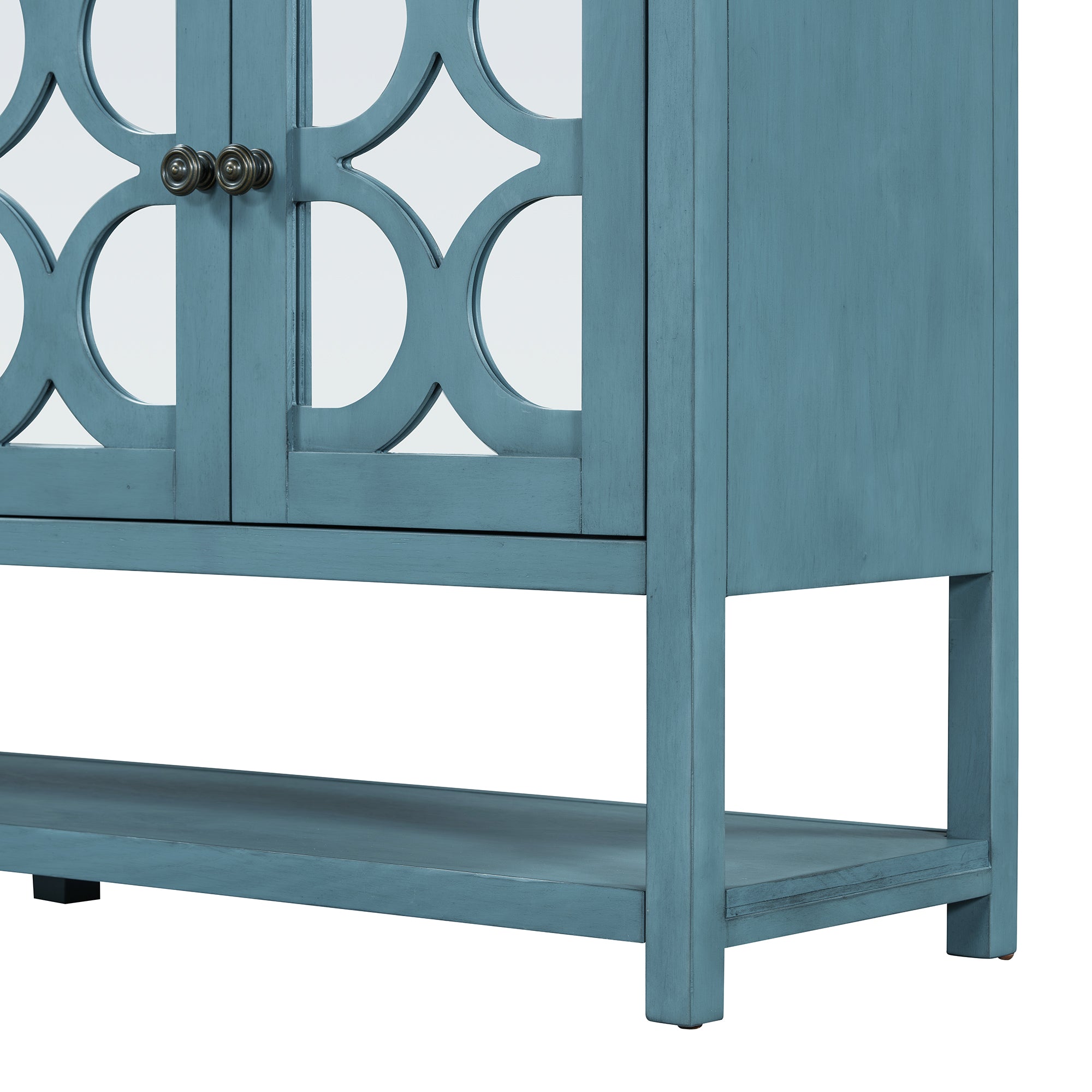 Mirrored Door Console Table