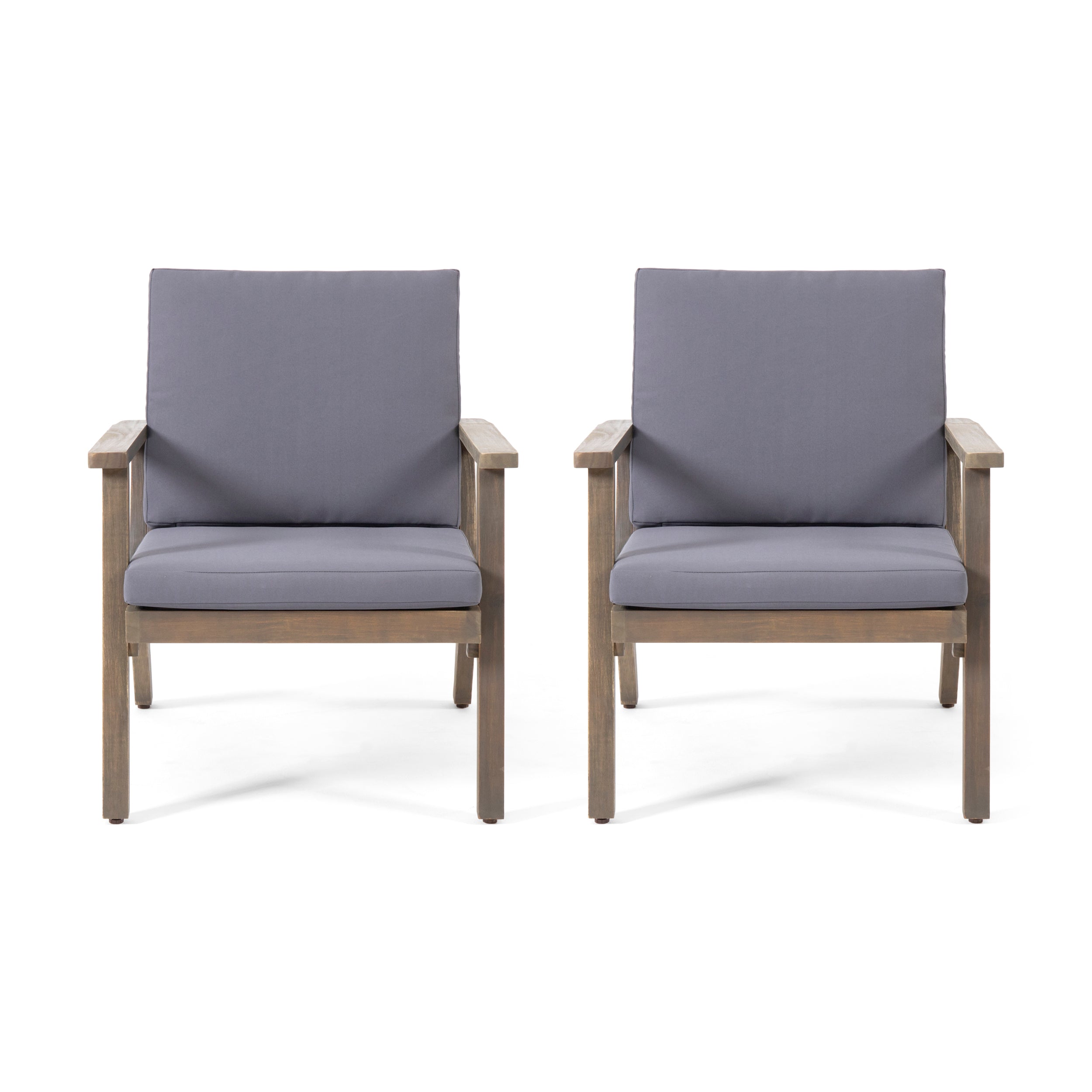 Brixton Outdoor Club Chair with Cushion, Set of 2