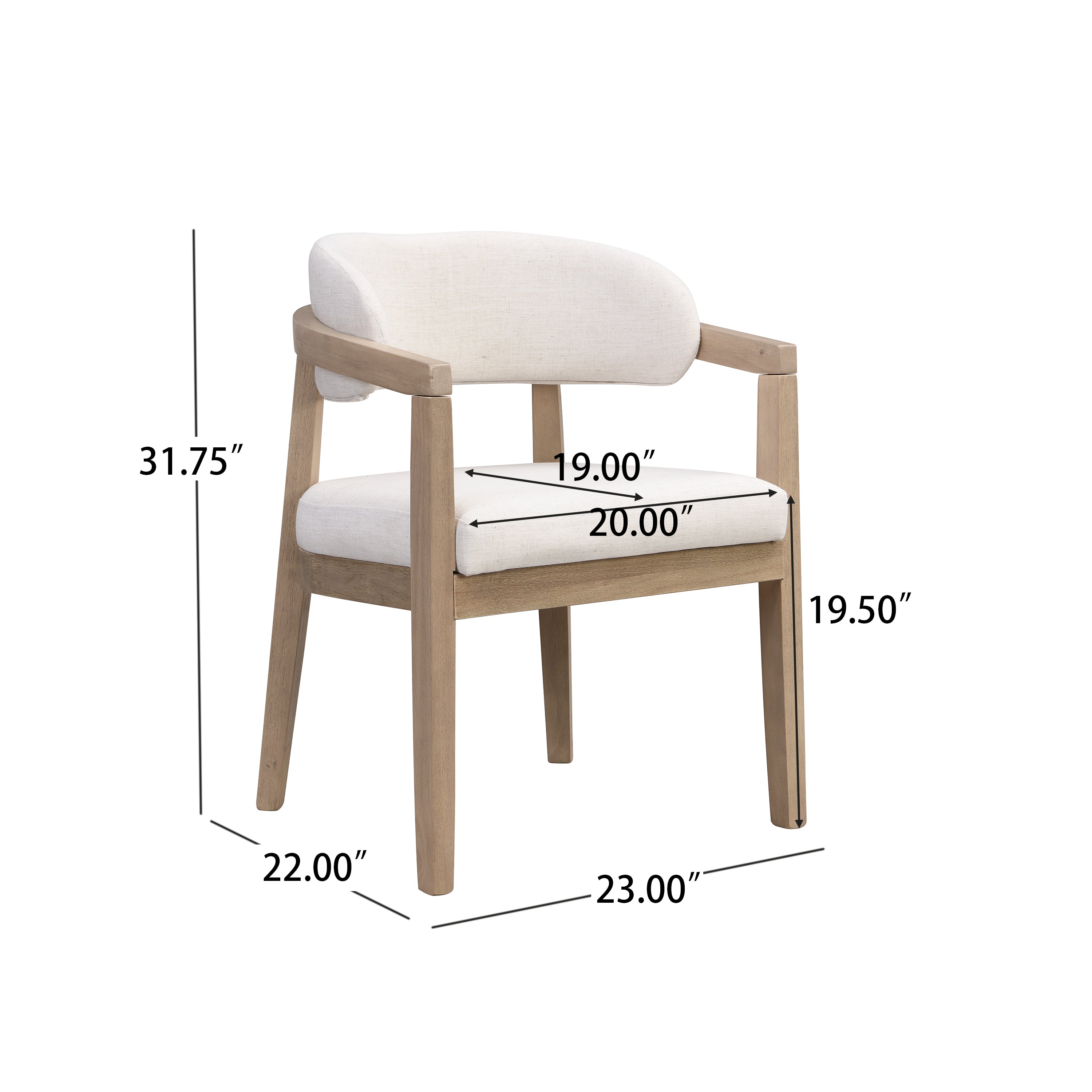 Whitfield U-Shaped Upholstered Dining Chair, Set of 2