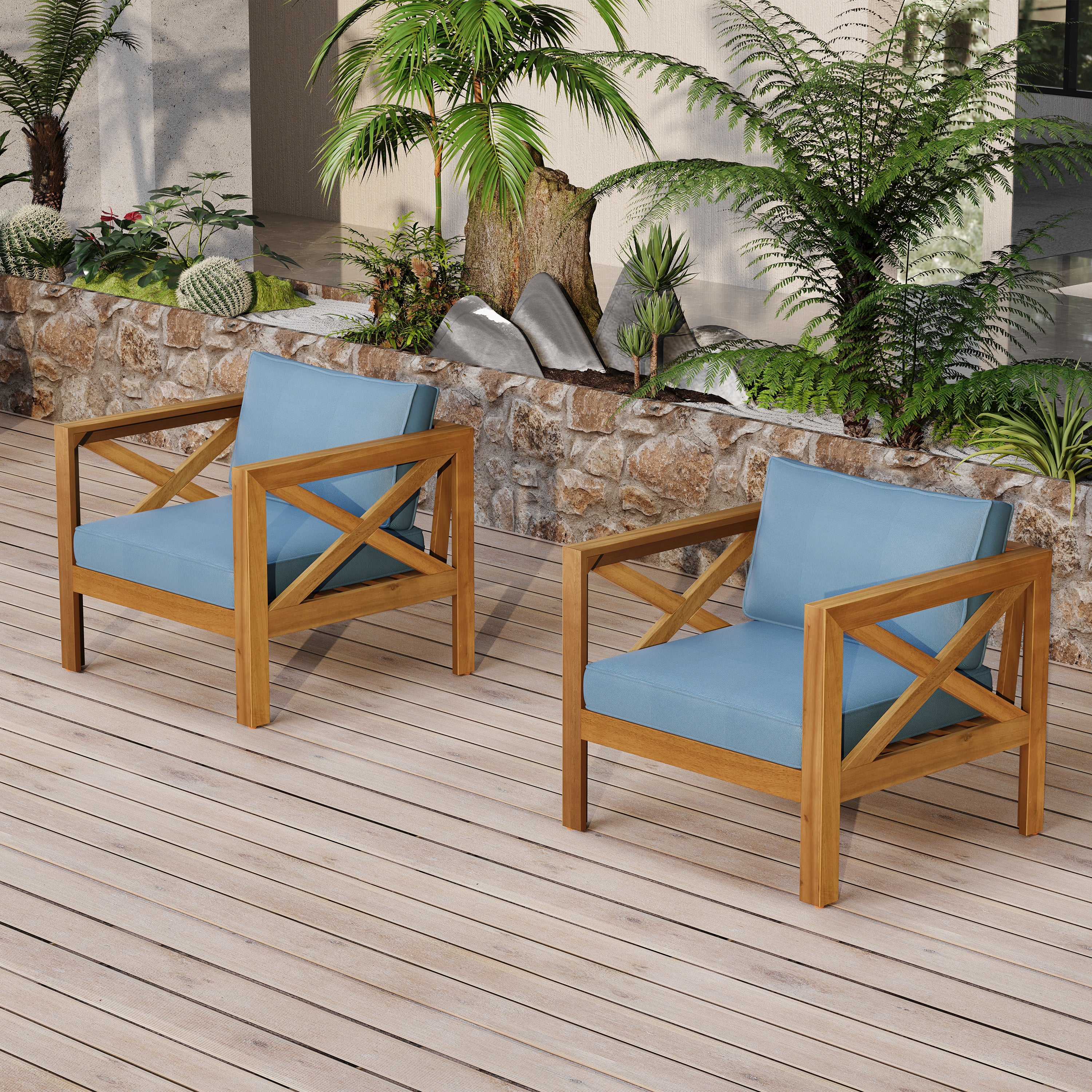 Brava Outdoor 3-Piece Patio Conversation Set