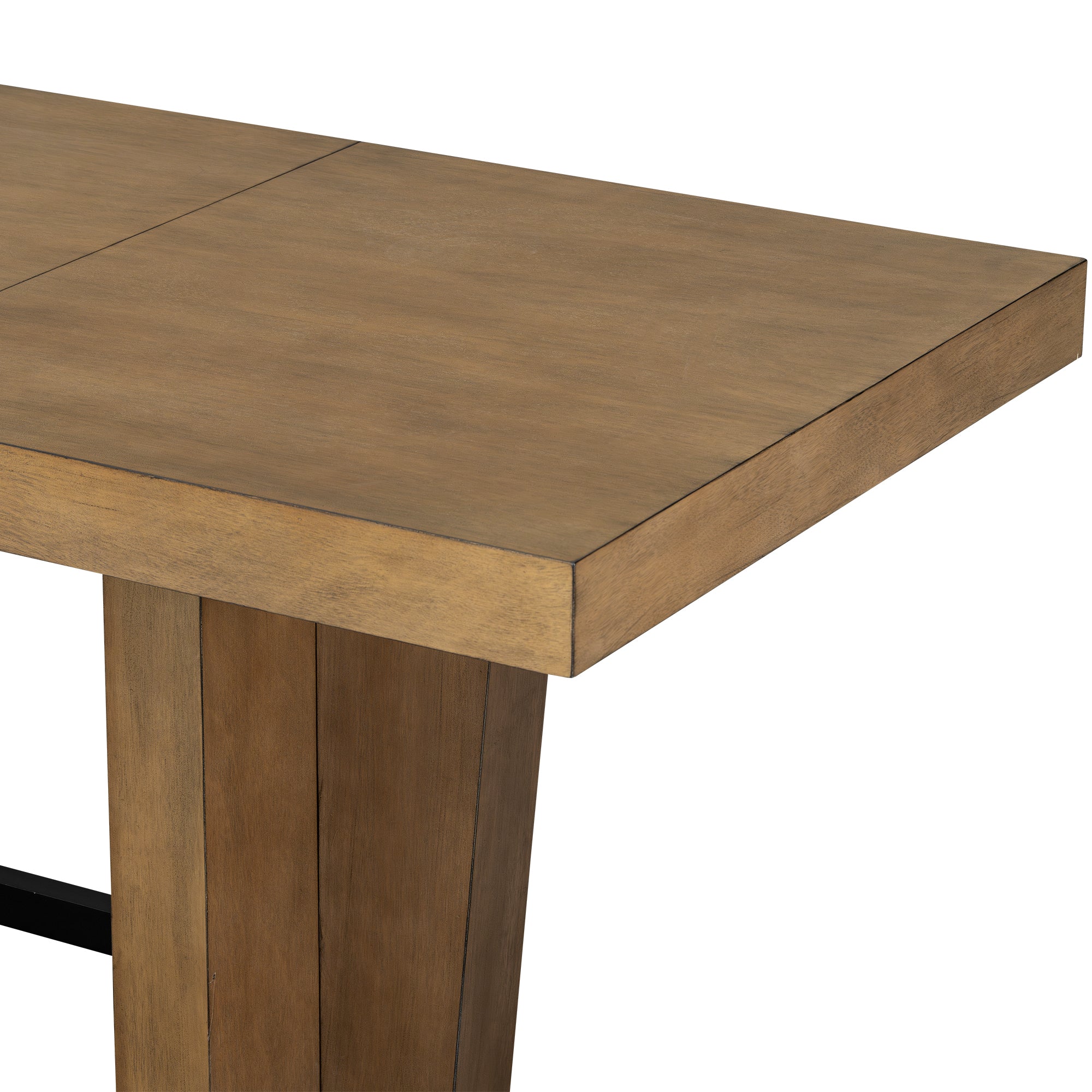 Meadowlark Farmhouse Extendable Wood Dining Table with 4 Upholstered Chairs & Bench