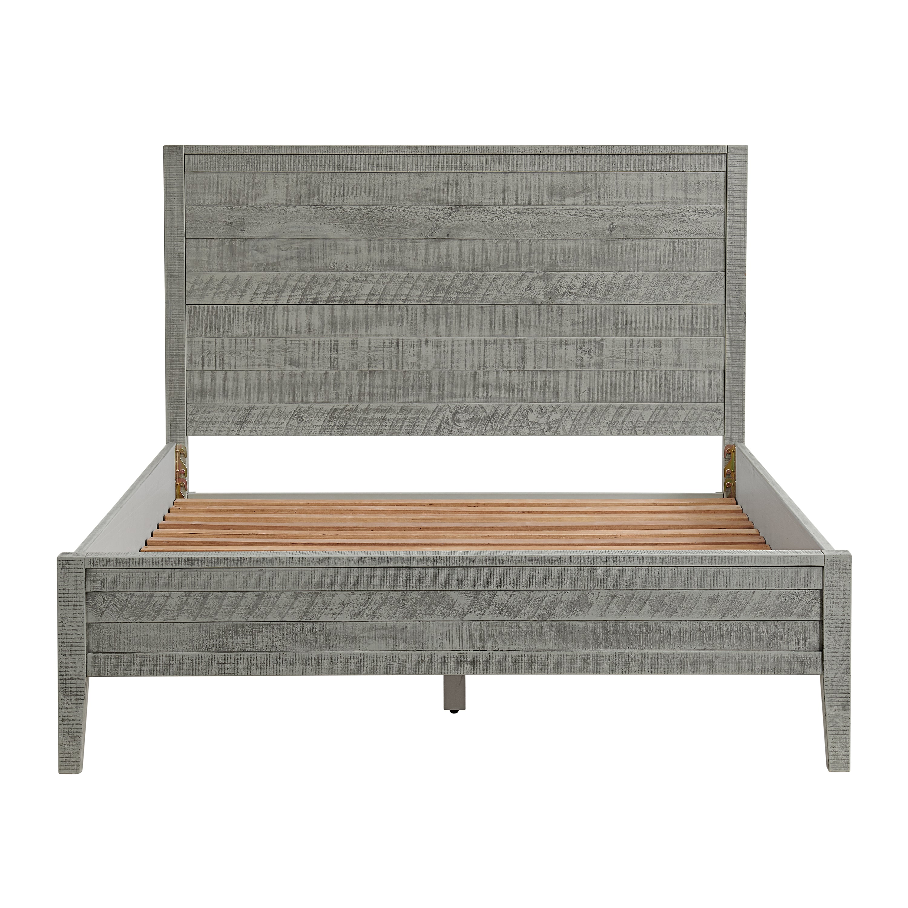 Arden 4-Piece Wood Bedroom Set with Bed, 2-Drawer Nightstand with open shelf, 5-Drawer Chest, 6-Drawer Dresser