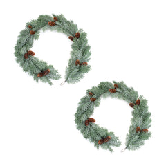 Winter-Pine-Garland-with-Pinecone-Accents,-Set-of-2-Garland