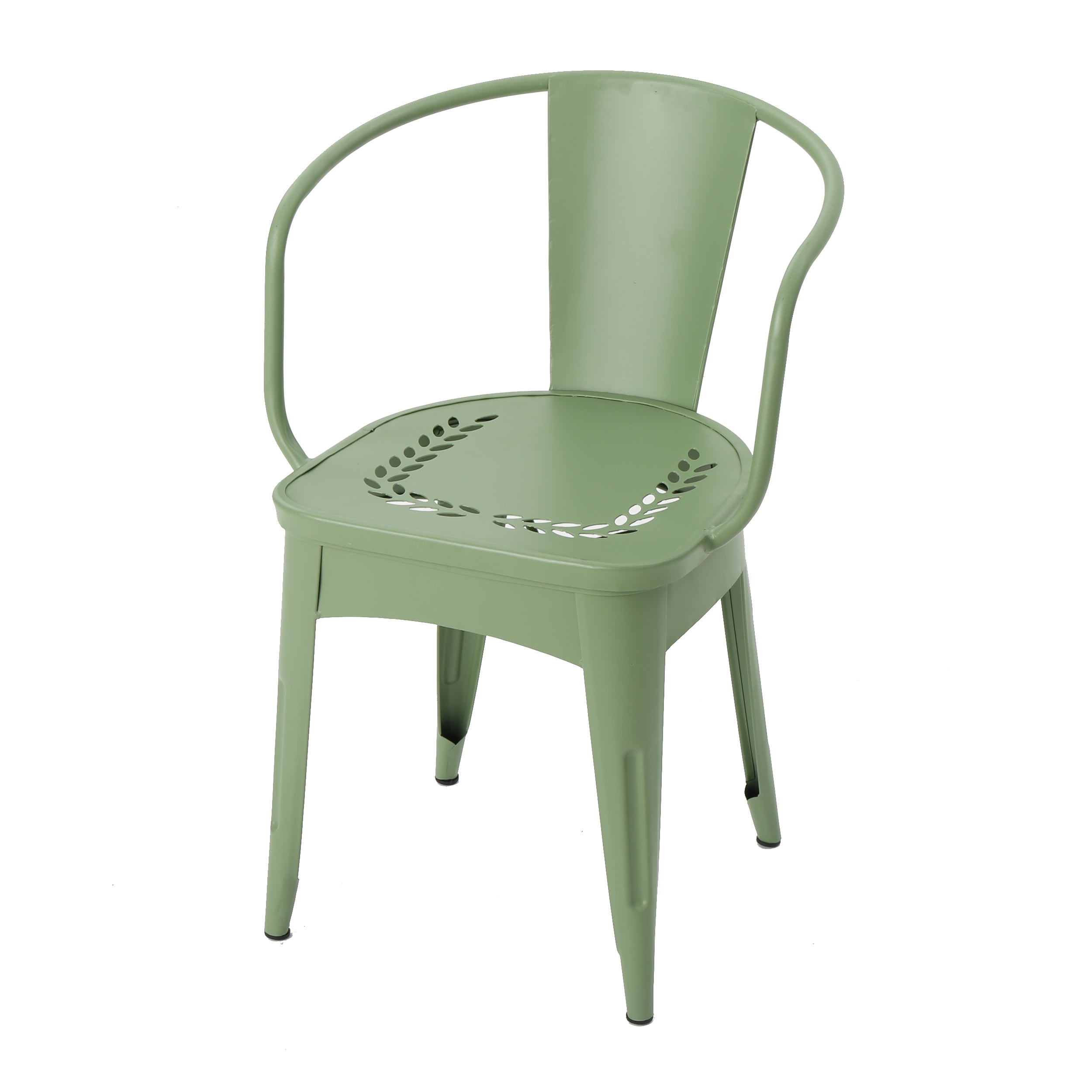 Pursuant 3-Piece Iron Bistro Set with Round Table and 2 Curved Back Chairs