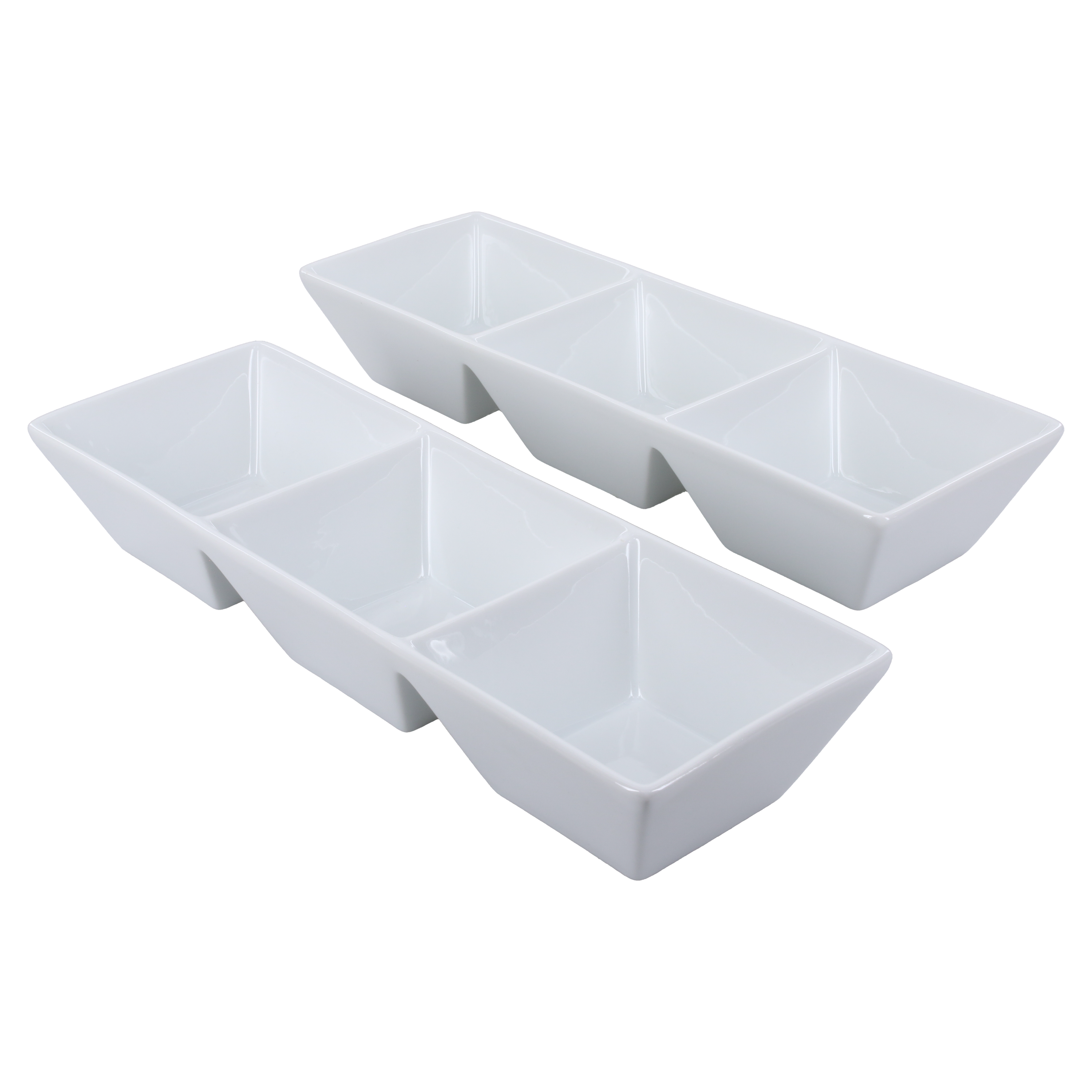 Three Compartment Square Server, Set of 2
