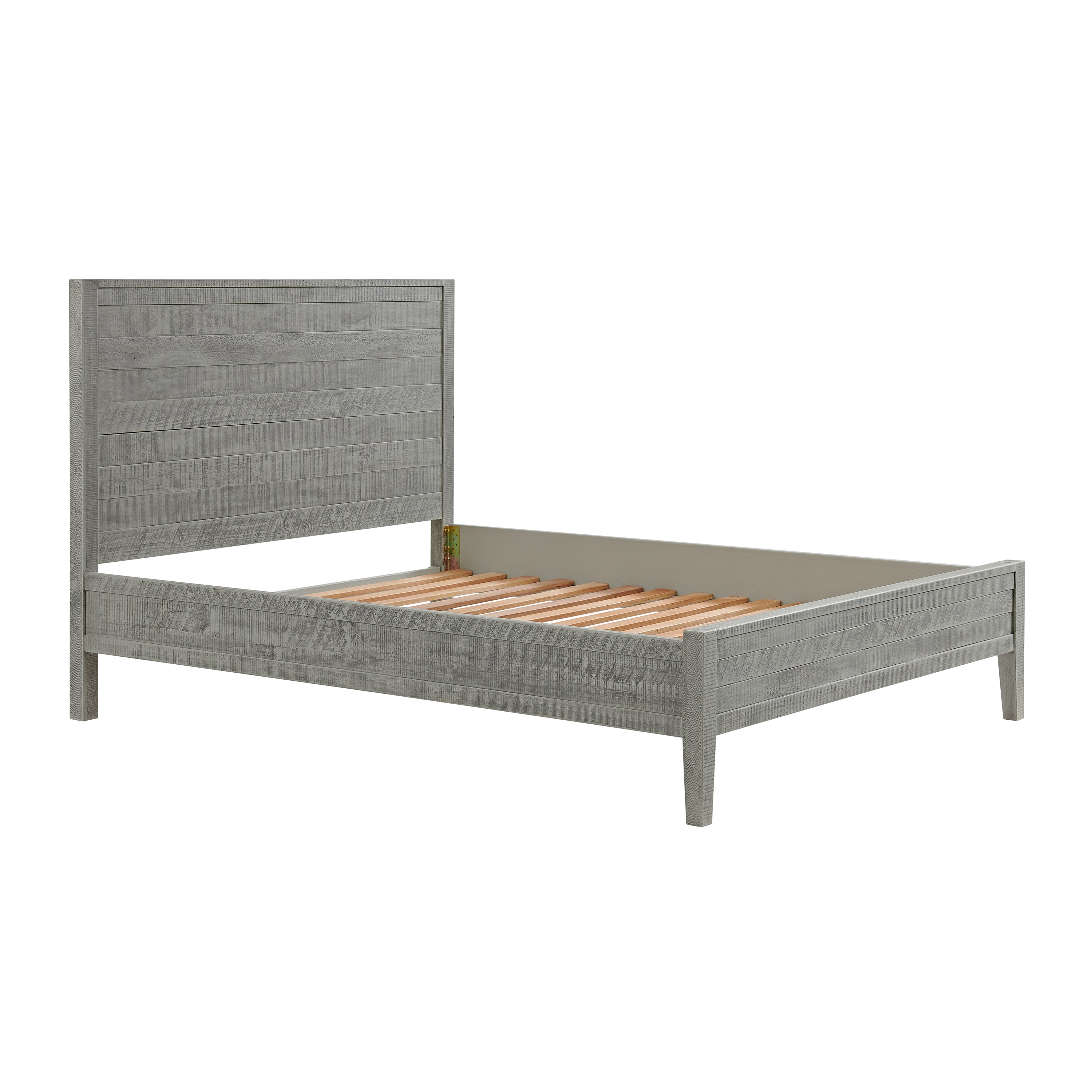 Arden 4-Piece Wood Bedroom Set with Bed, 2-Drawer Nightstand with open shelf, 5-Drawer Chest, 6-Drawer Dresser