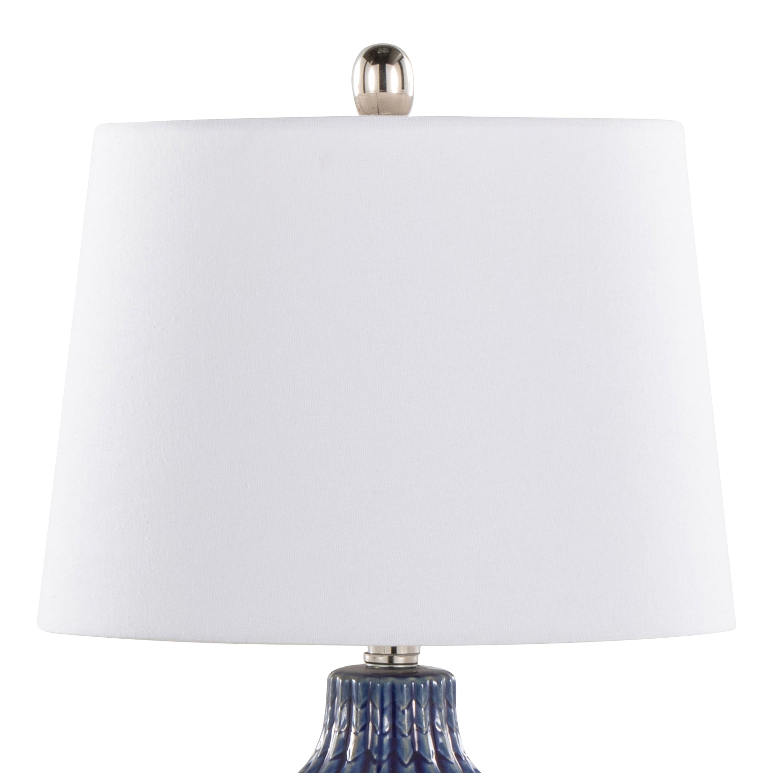 Confetti 23" Ceramic Table Lamp with White Linen Shade, Set of 2