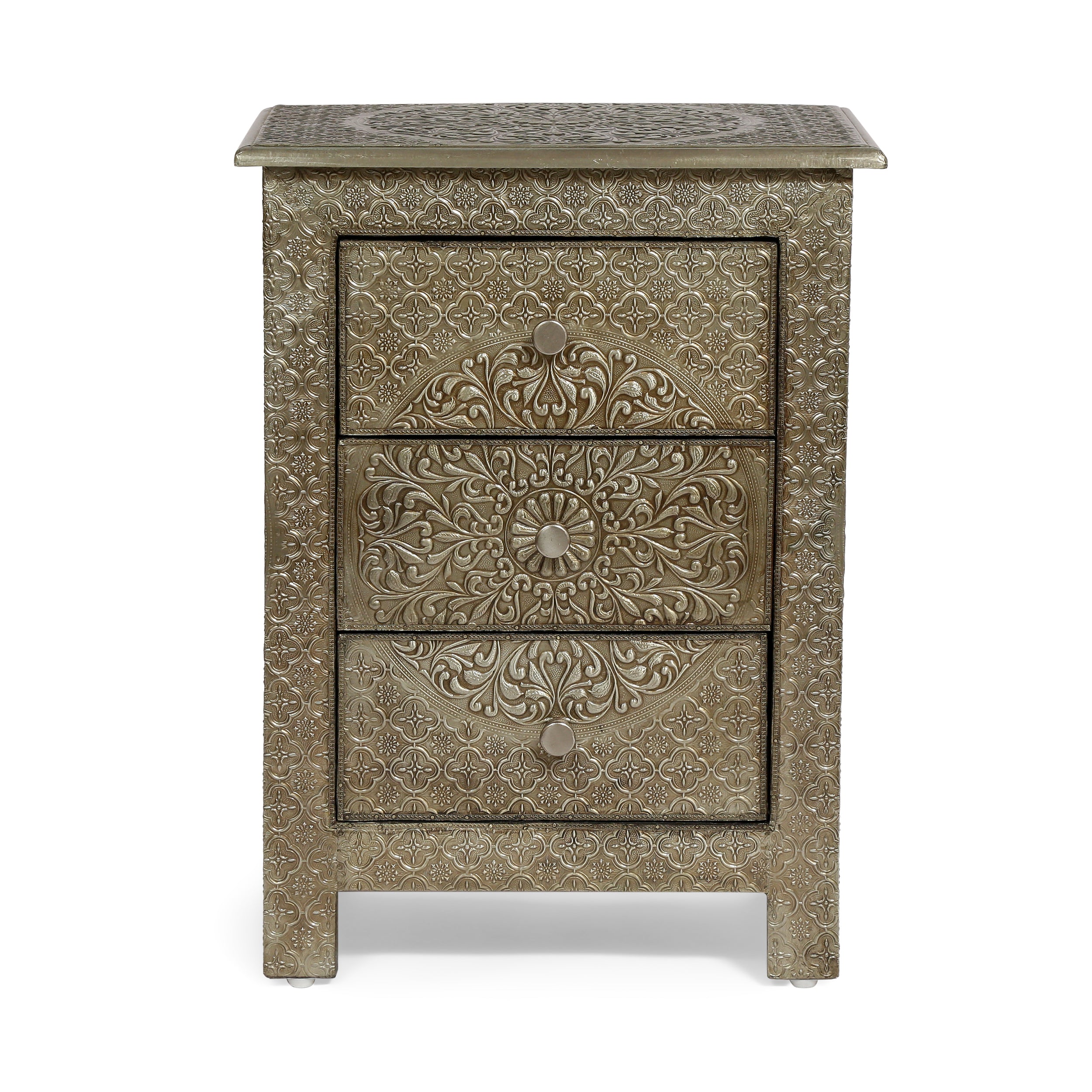 Iron Clad Metal Fitted Nightstand