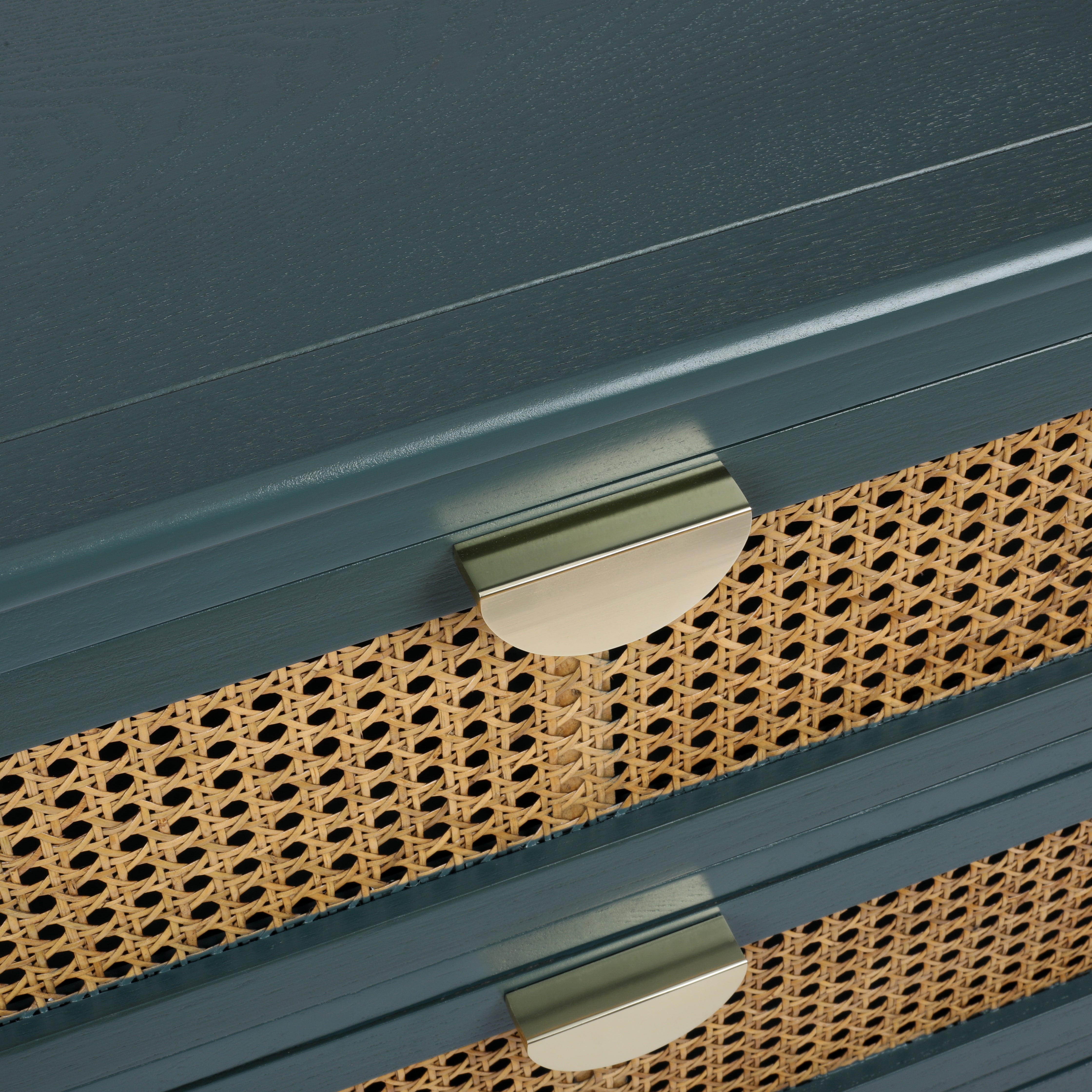 3 Drawer Cabinet with Natural Rattan Drawers