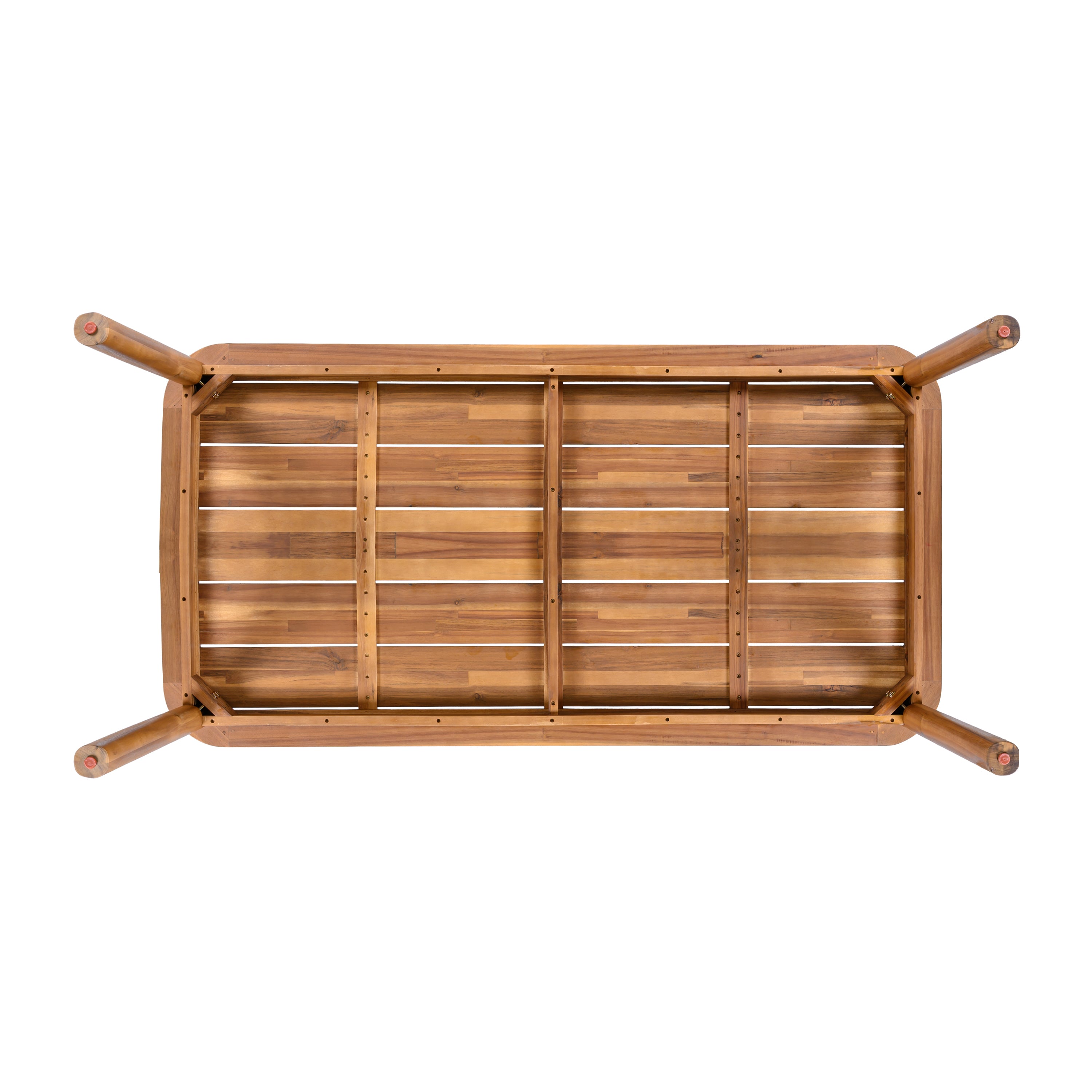Modern 6-Person Acacia Wood Dining Table