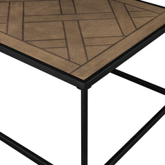 Decorative Parquet-Top Rectangle Coffee Table - Coffee Tables