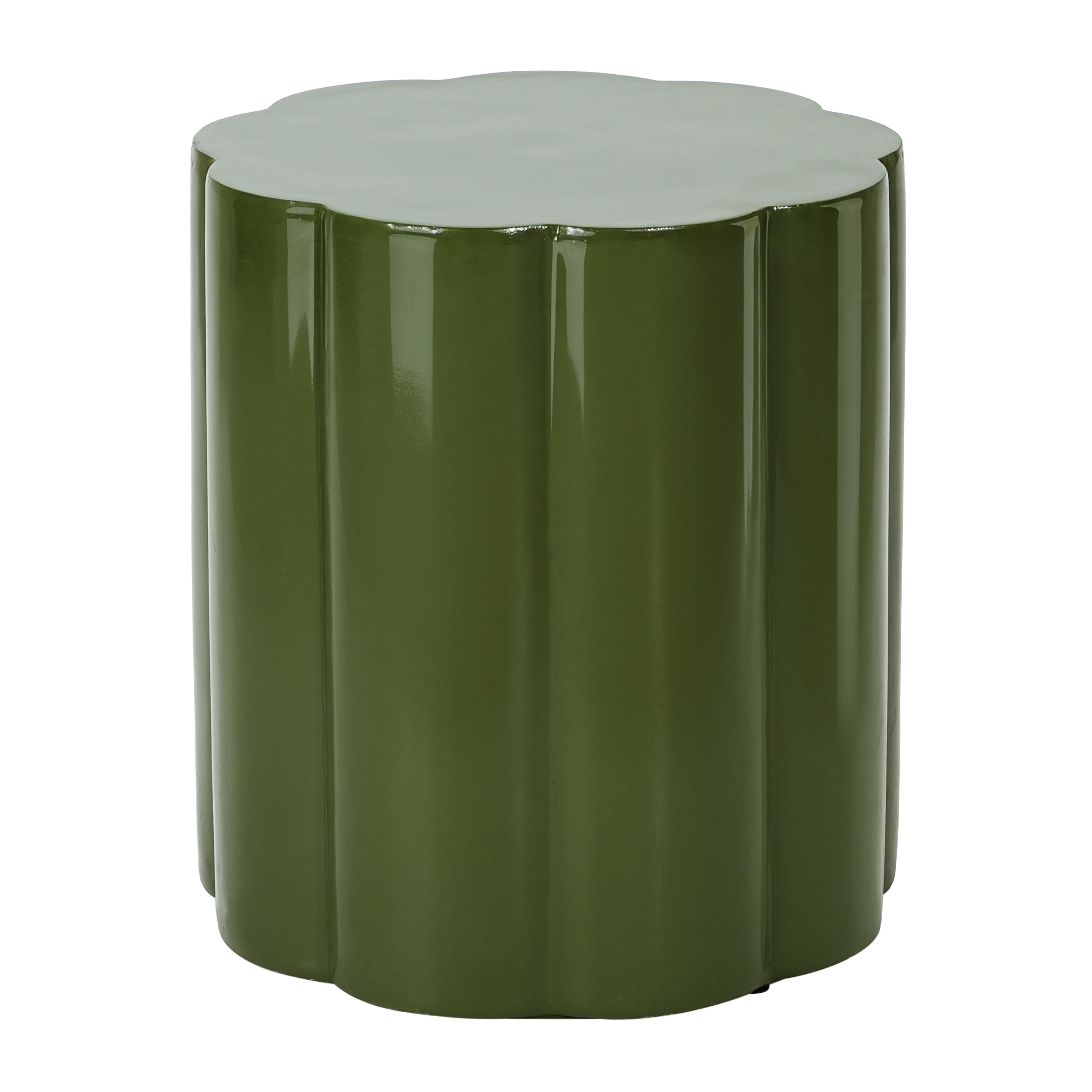 High-Gloss Magnesium Oxide Outdoor Side Table