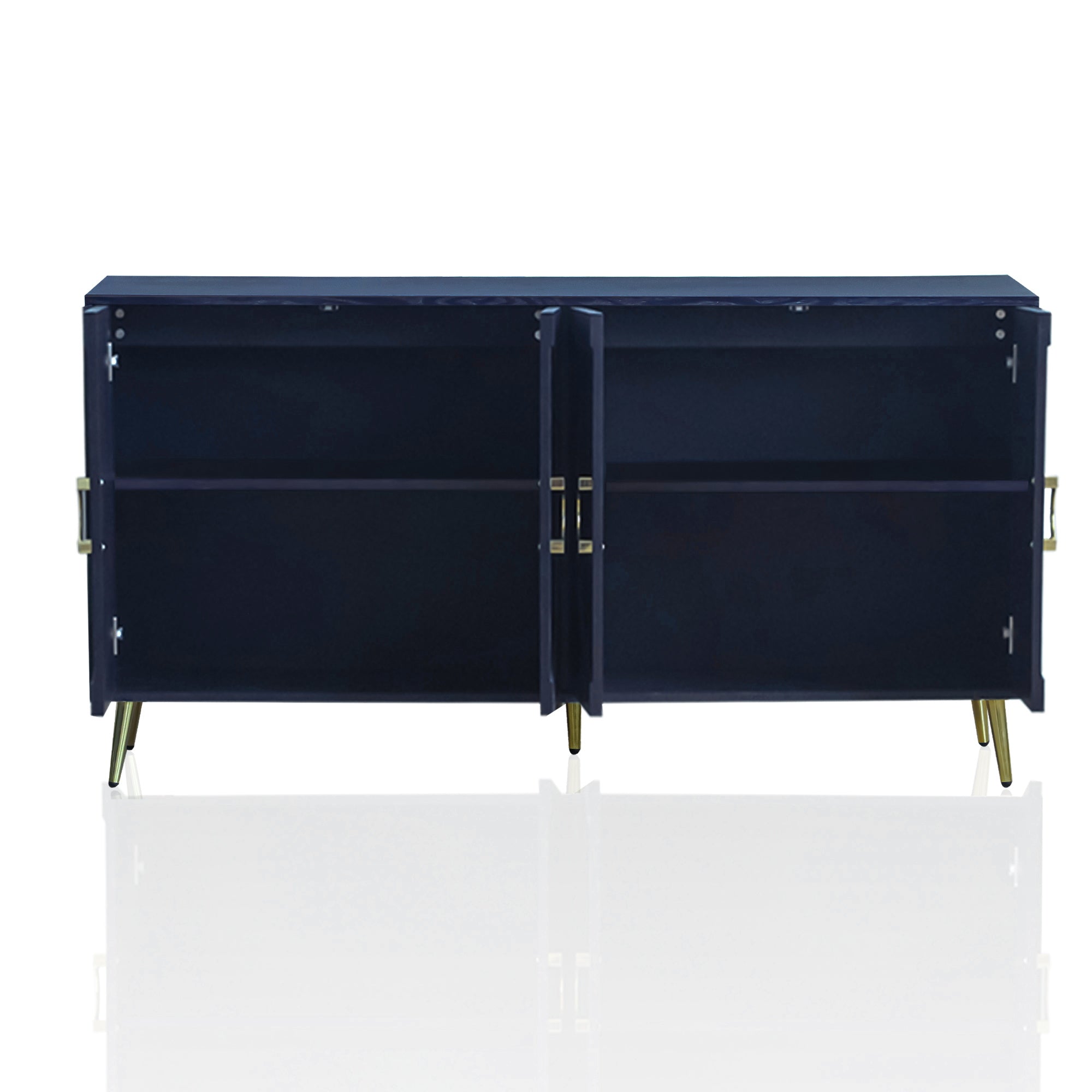 Modern Lacquered 4 Door Wooden Cabinet