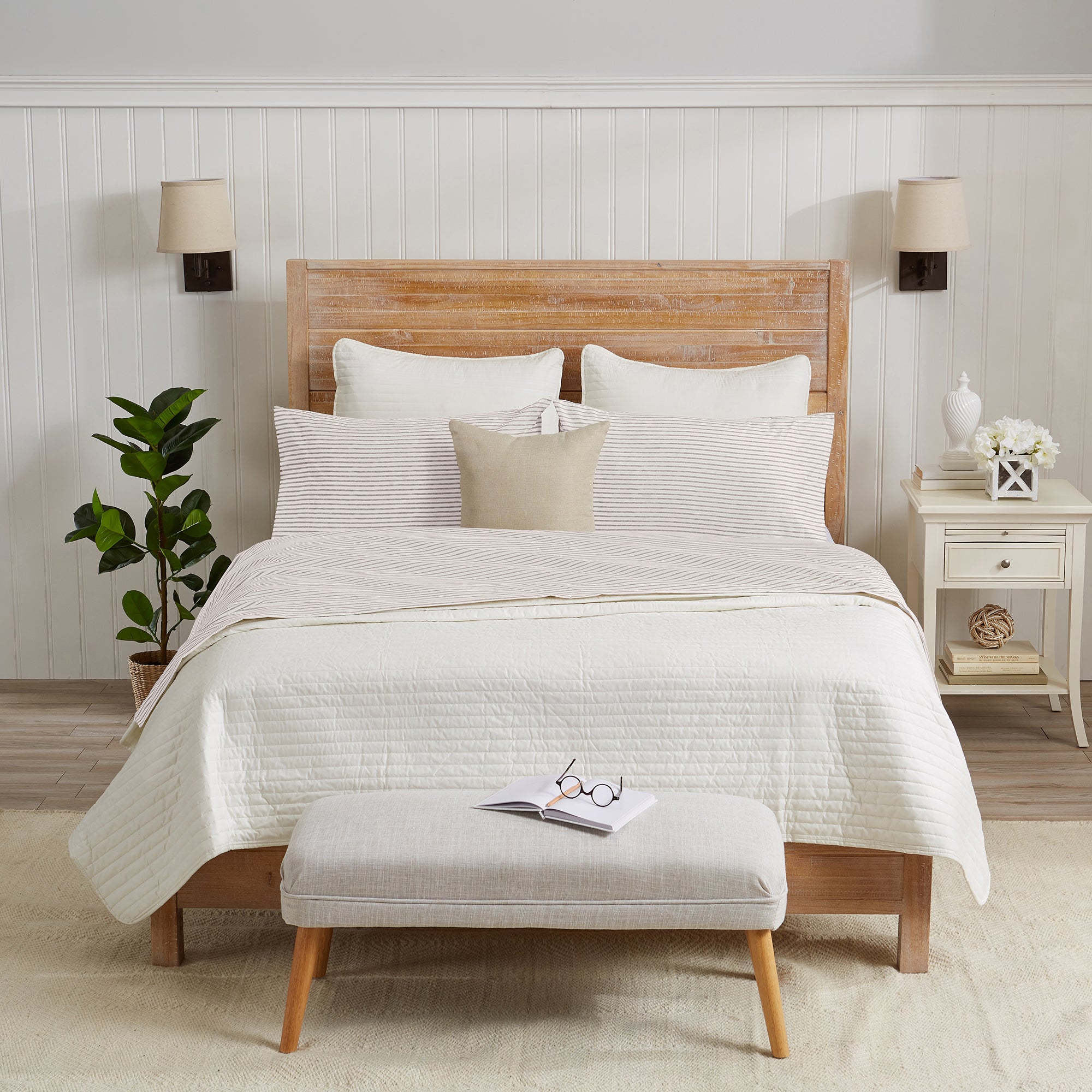 Stripe Printed Microfiber Sheet Set